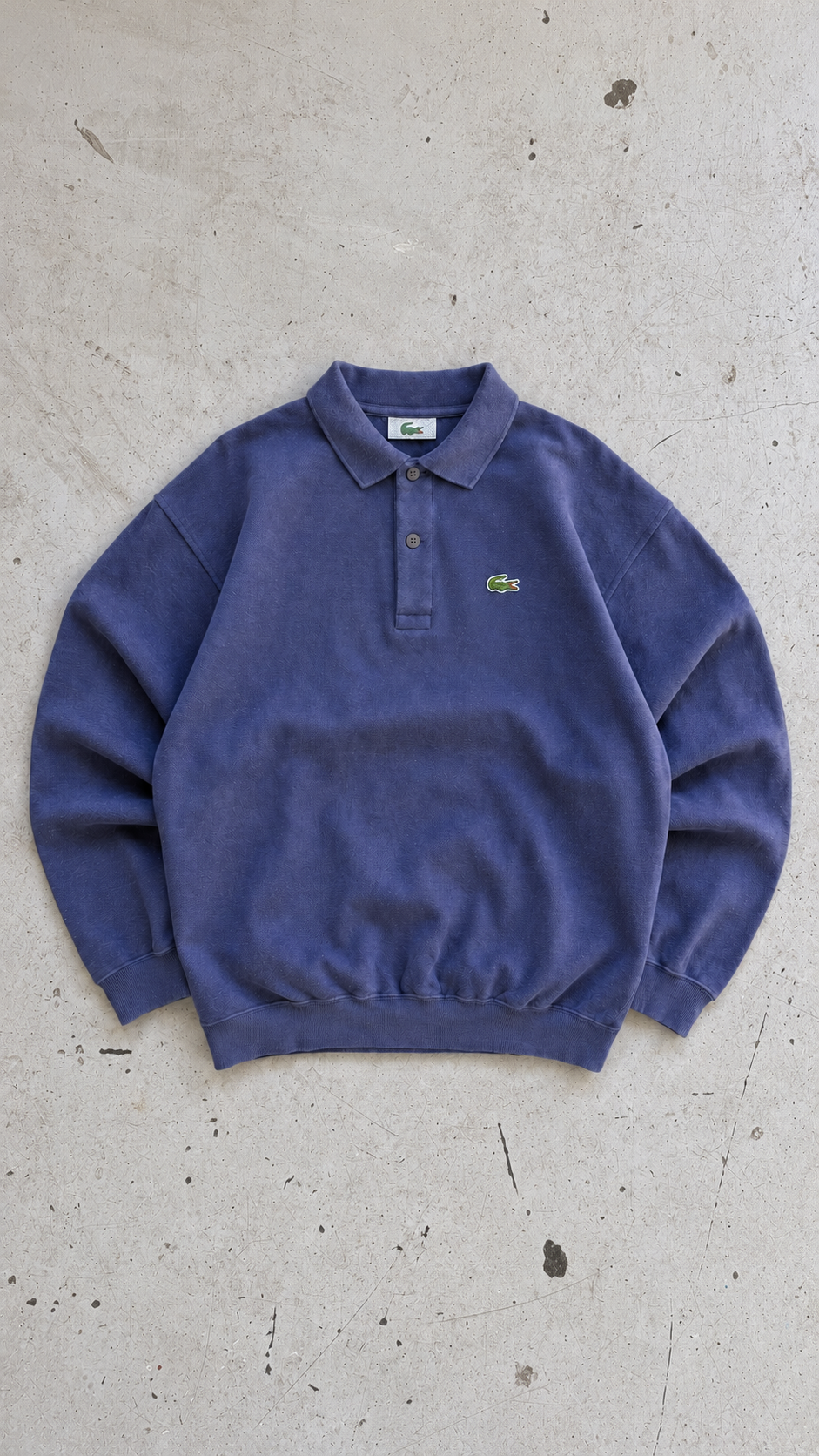 Lacoste | Vintage polo sweatshirt | Støvet lilla | L