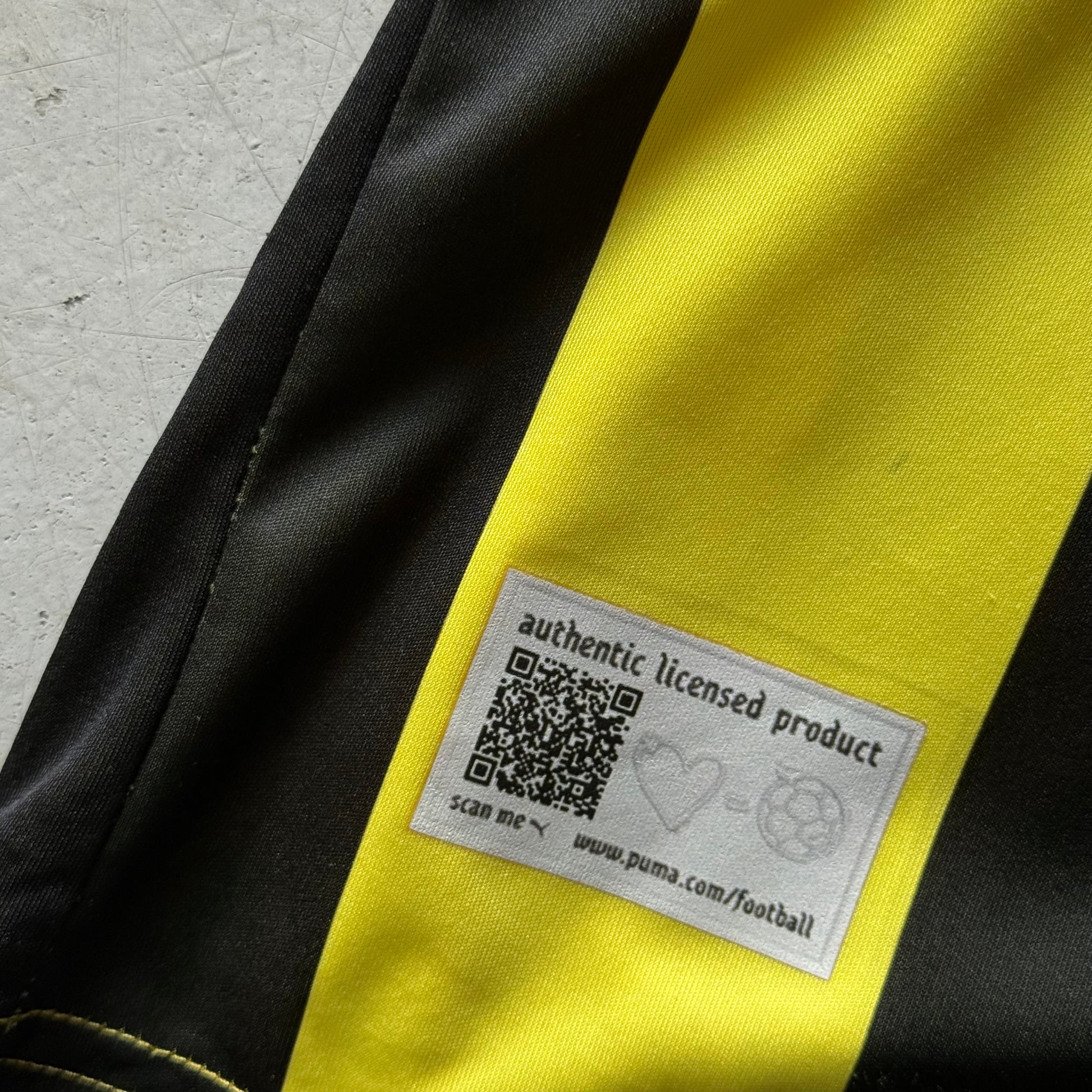 Puma Borussia Dortmund Lewandowski 9 | Fodboldtrøje | Gul/Sort | M - Re:Junk Vintage