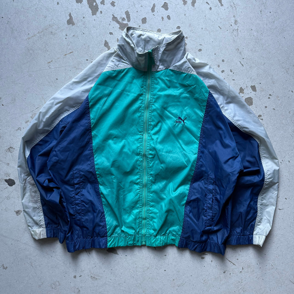 Puma Vintage Track Jacket turkis Navy – Str. L - Re:Junk Vintage
