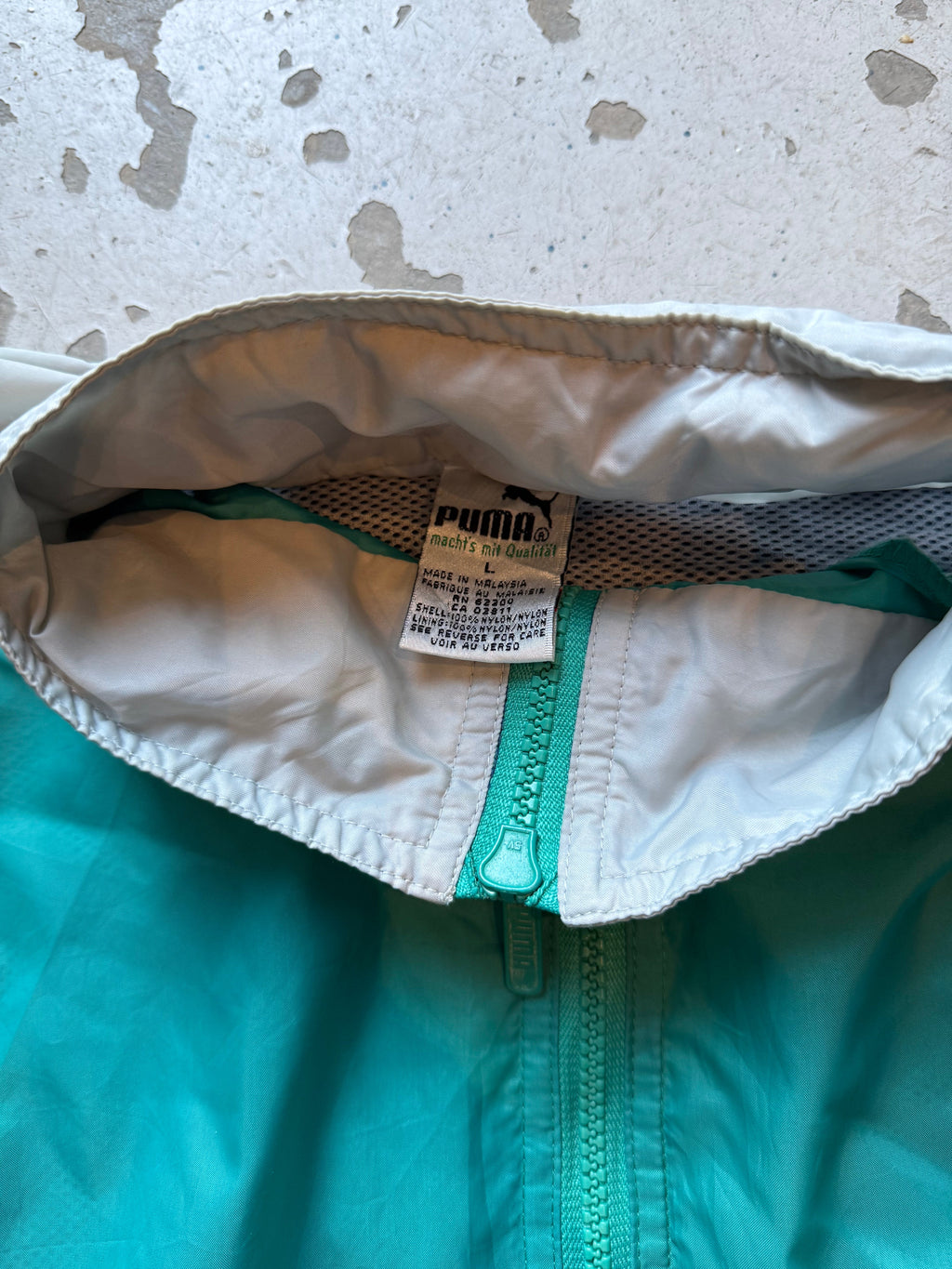 Puma Vintage Track Jacket turkis Navy – Str. L - Re:Junk Vintage