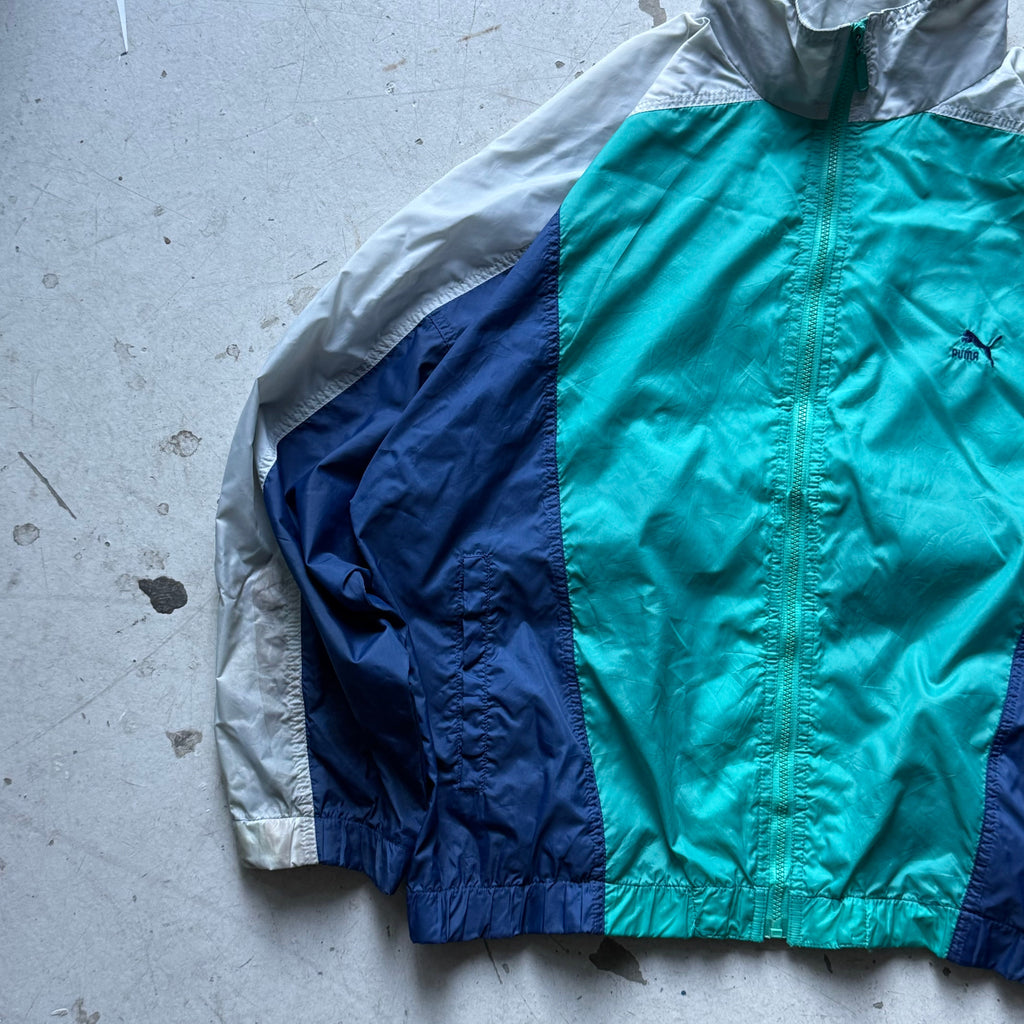 Puma Vintage Track Jacket turkis Navy – Str. L - Re:Junk Vintage