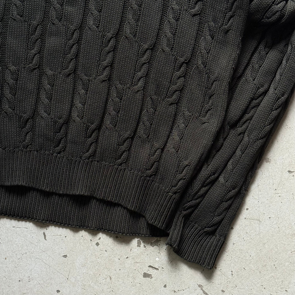 Ralph Lauren | kabelstrik sweater | mørkegrøn | M - Re:Junk Vintage