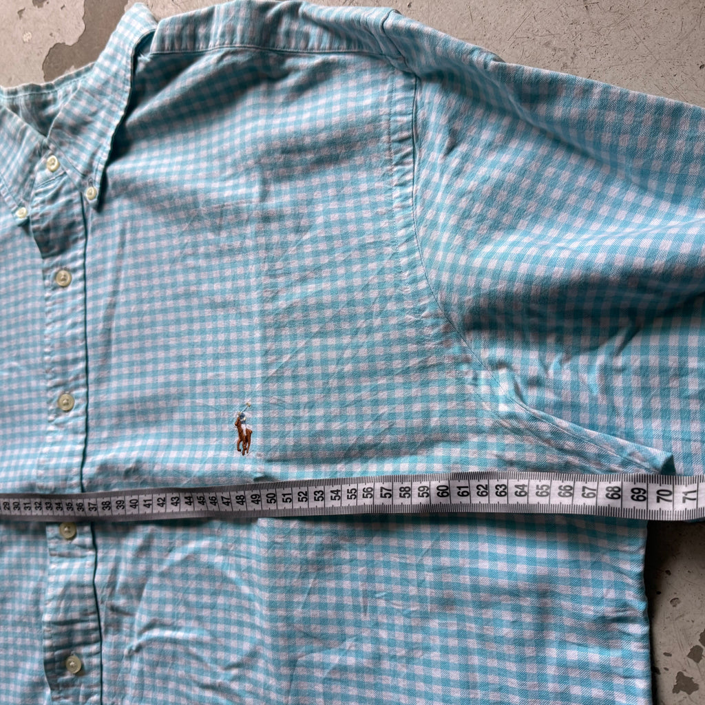 Ralph Lauren kortærmet skjorte – Upcycled crop fit – S/M - Re:Junk Vintage