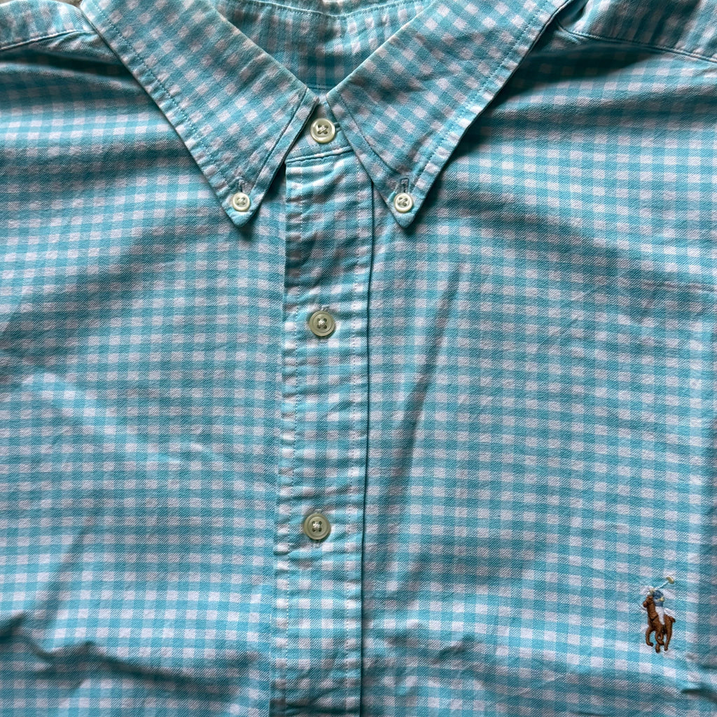 Ralph Lauren kortærmet skjorte – Upcycled crop fit – S/M - Re:Junk Vintage