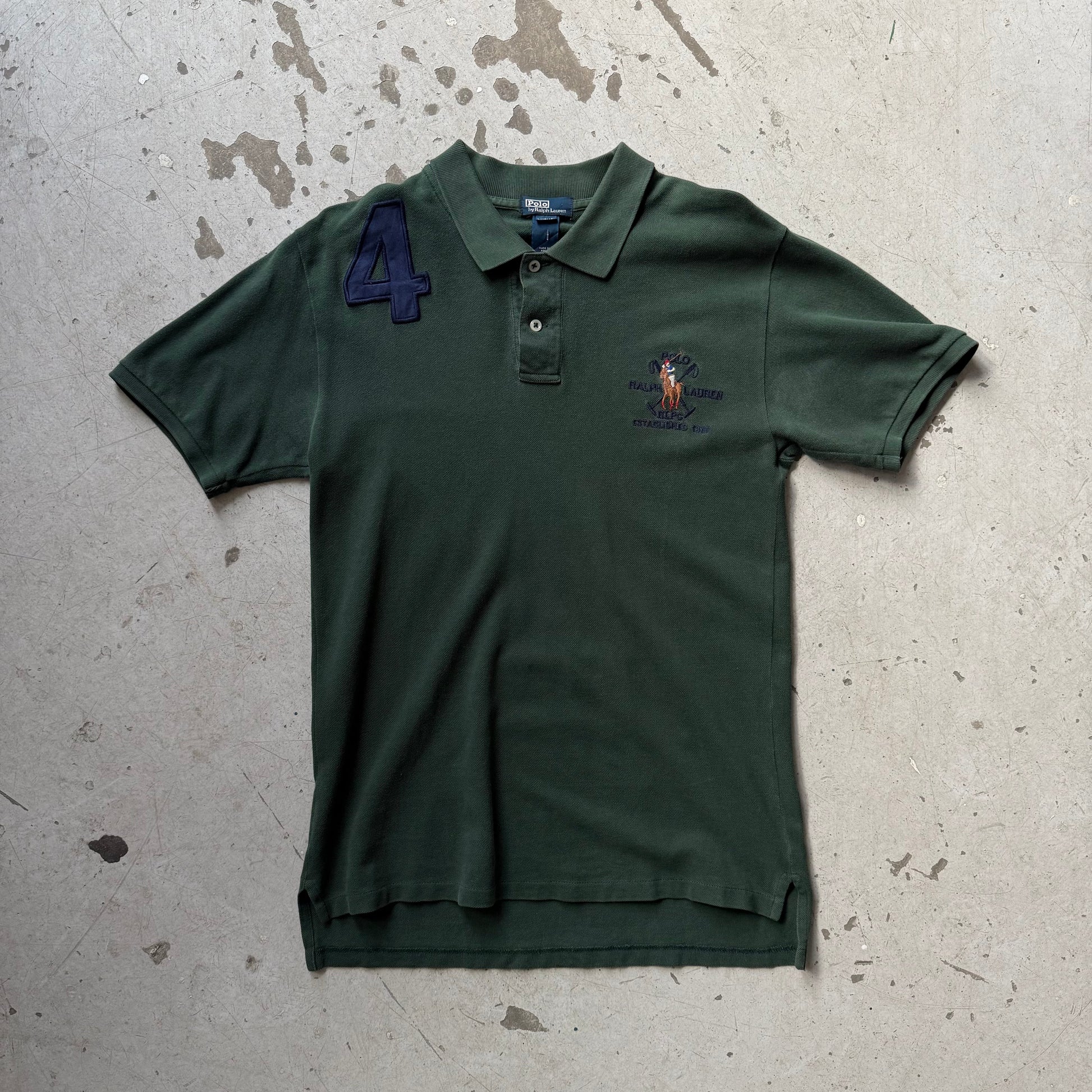 Ralph Lauren Polo – Grøn – Str. S (voksen) – Broderet Logo - Re:Junk Vintage