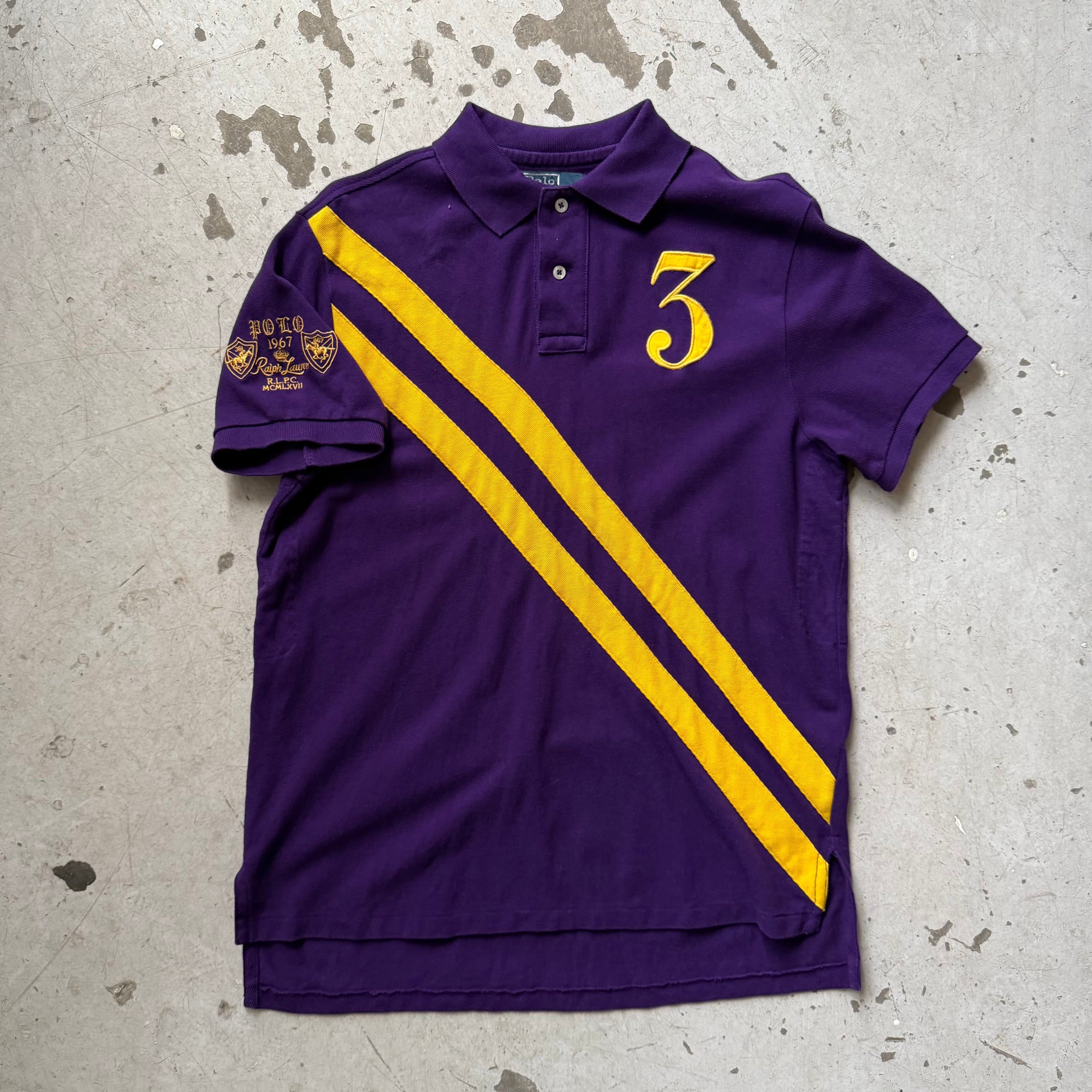 Ralph Lauren Rugby Polo – Lilla/Gul – Str. M – Custom Fit