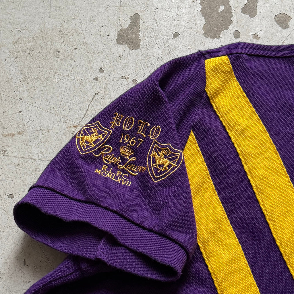 Ralph Lauren Rugby Polo – Lilla/Gul – Str. M – Custom Fit - Re:Junk Vintage