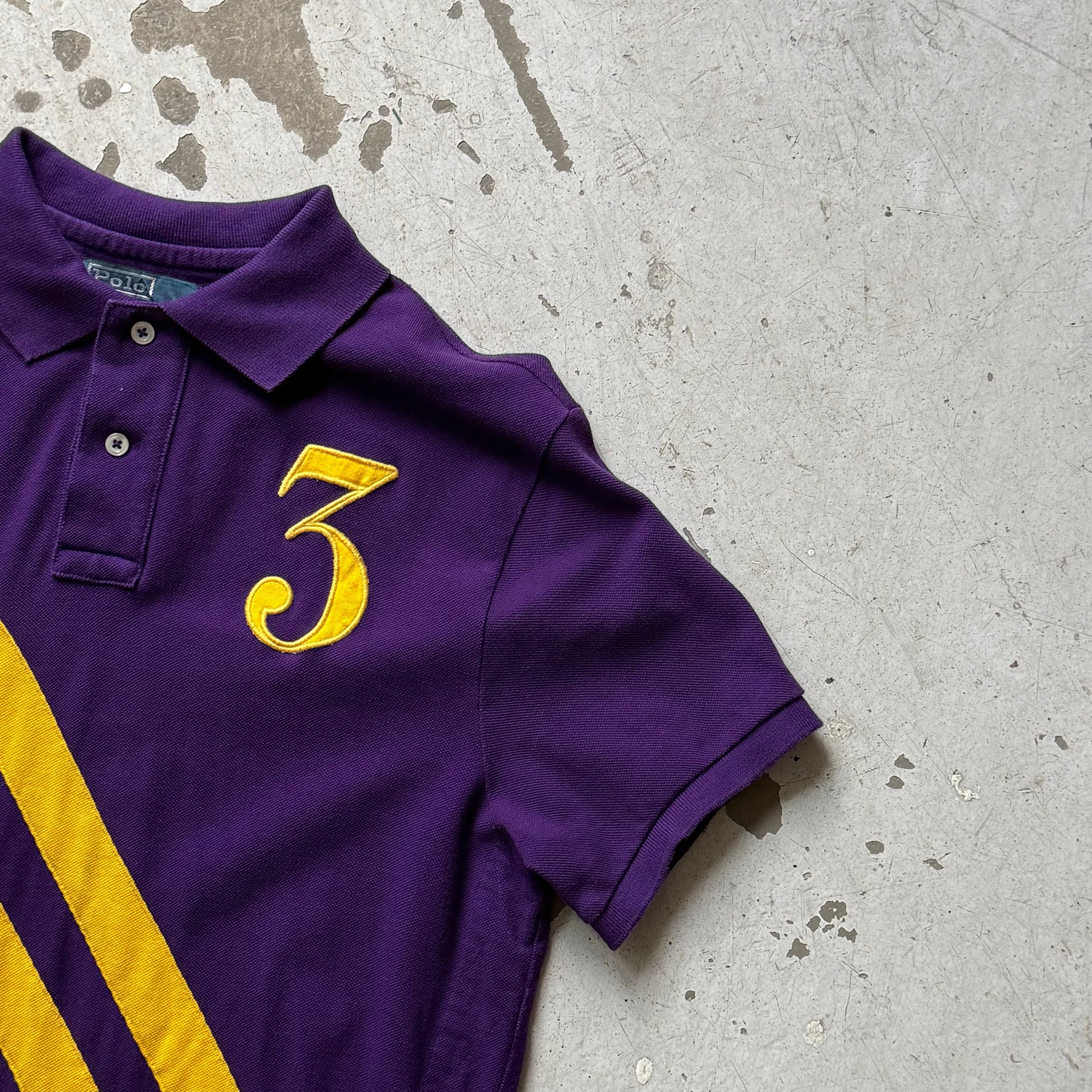 Ralph Lauren Rugby Polo – Lilla/Gul – Str. M – Custom Fit - Re:Junk Vintage
