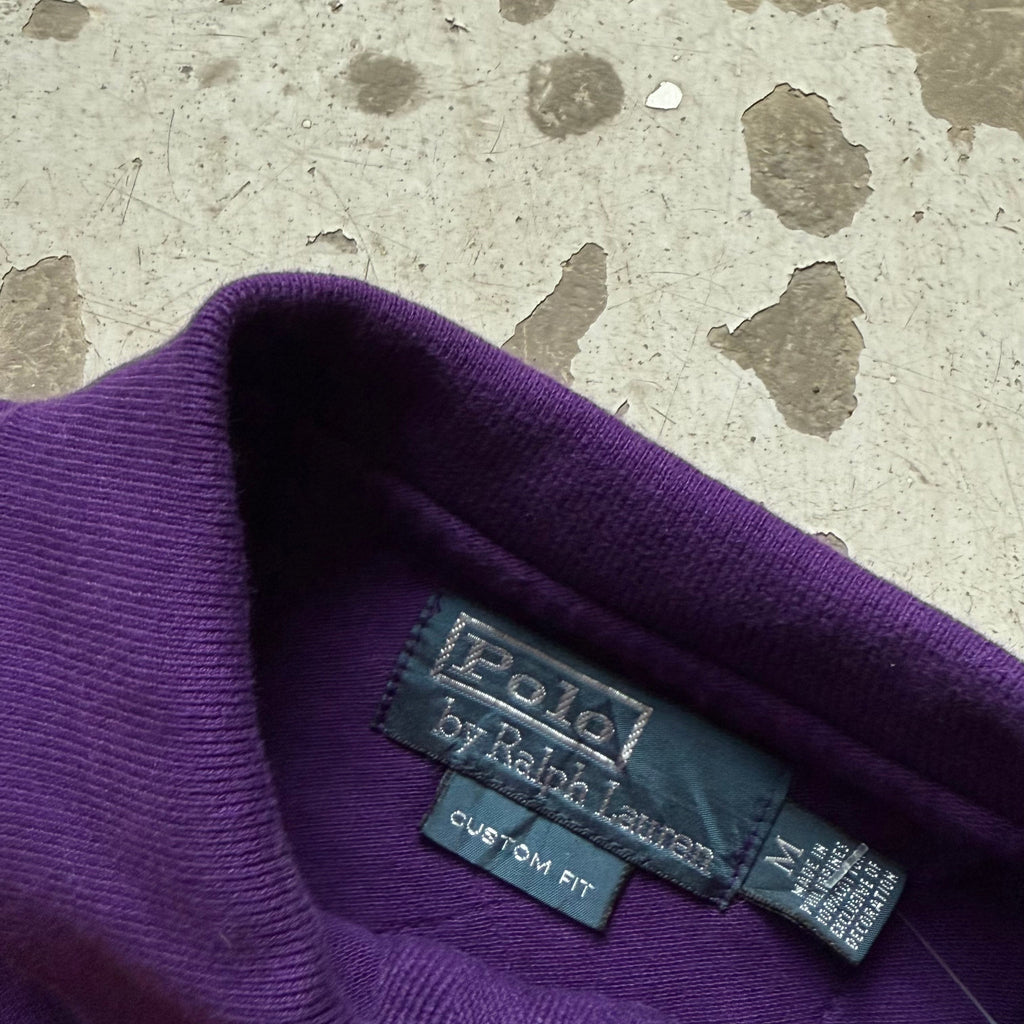 Ralph Lauren Rugby Polo – Lilla/Gul – Str. M – Custom Fit - Re:Junk Vintage