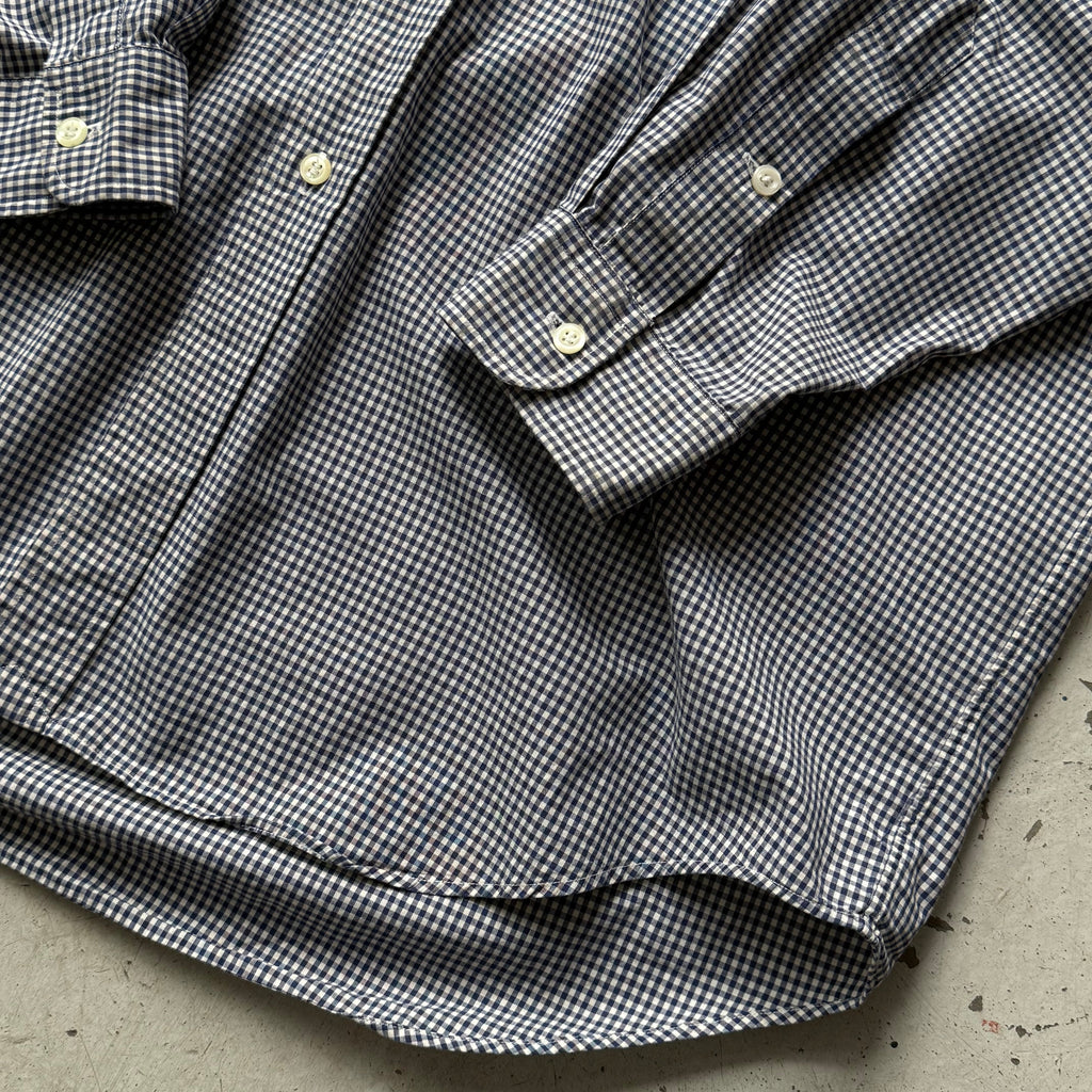 Ralph Lauren | skjorte | blå/hvid tern | L - Re:Junk Vintage