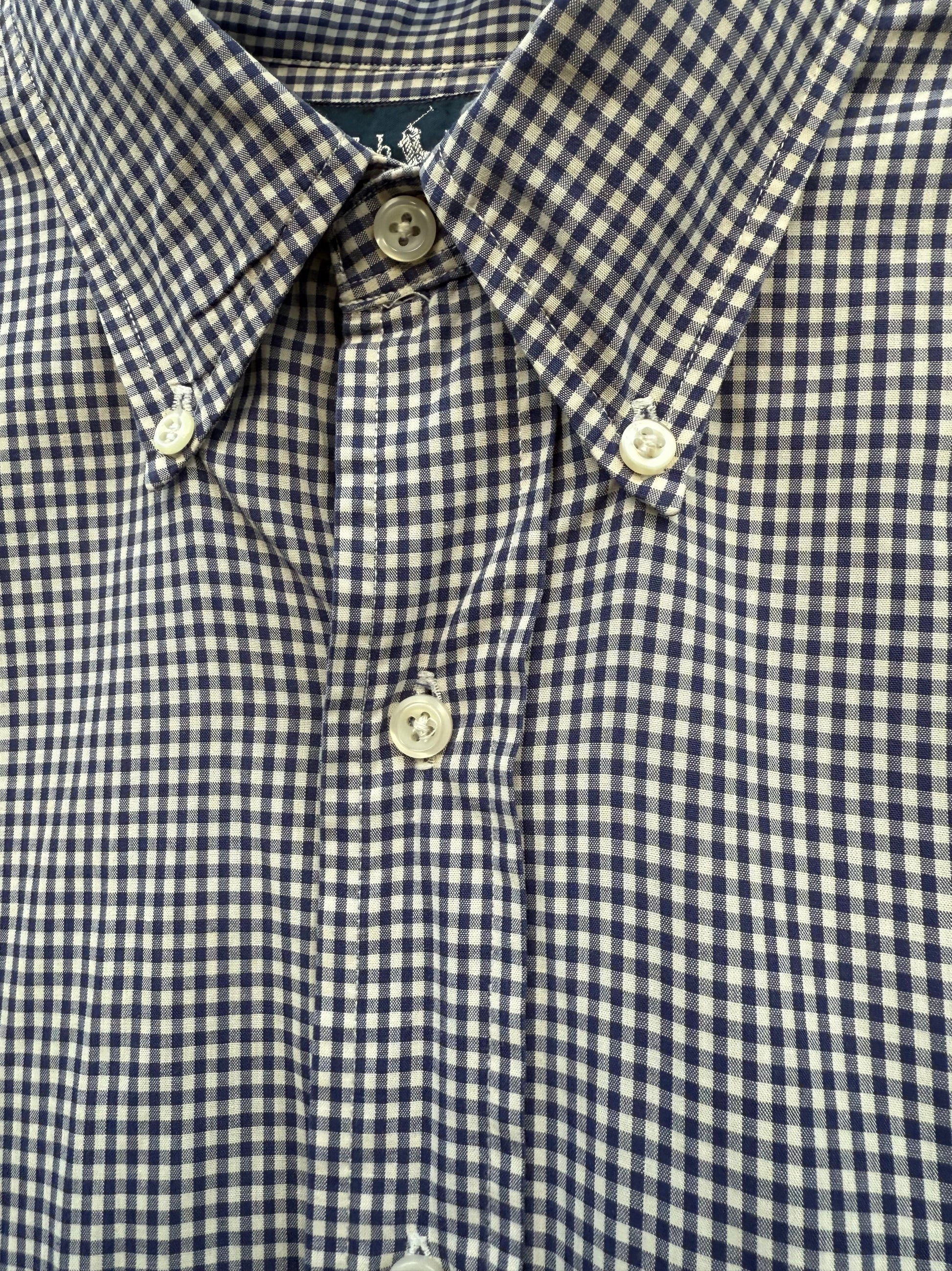 Ralph Lauren | Skjorte | Mørkeblå tern | Large - Re:Junk Vintage