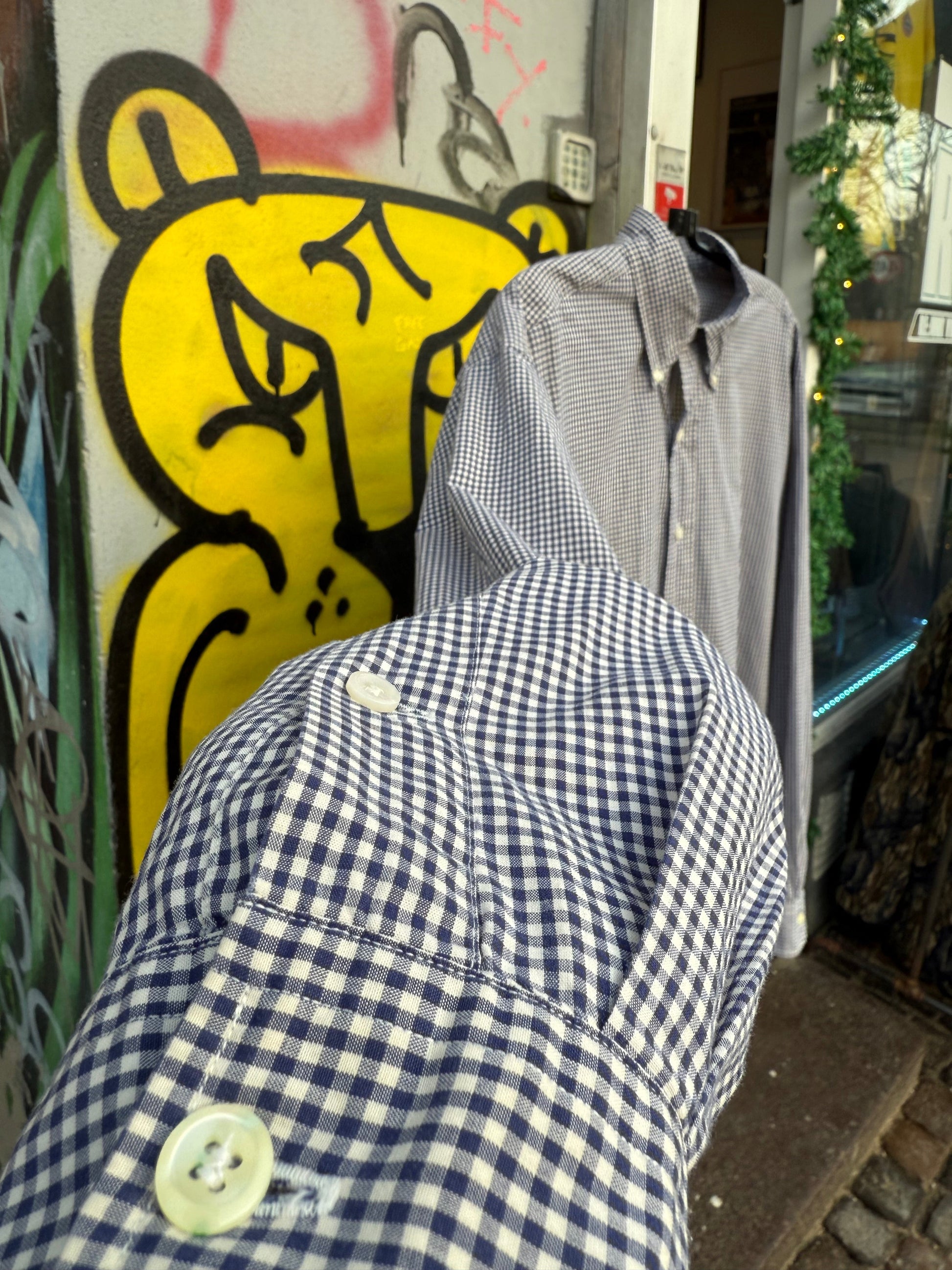 Ralph Lauren | Skjorte | Mørkeblå tern | Large - Re:Junk Vintage