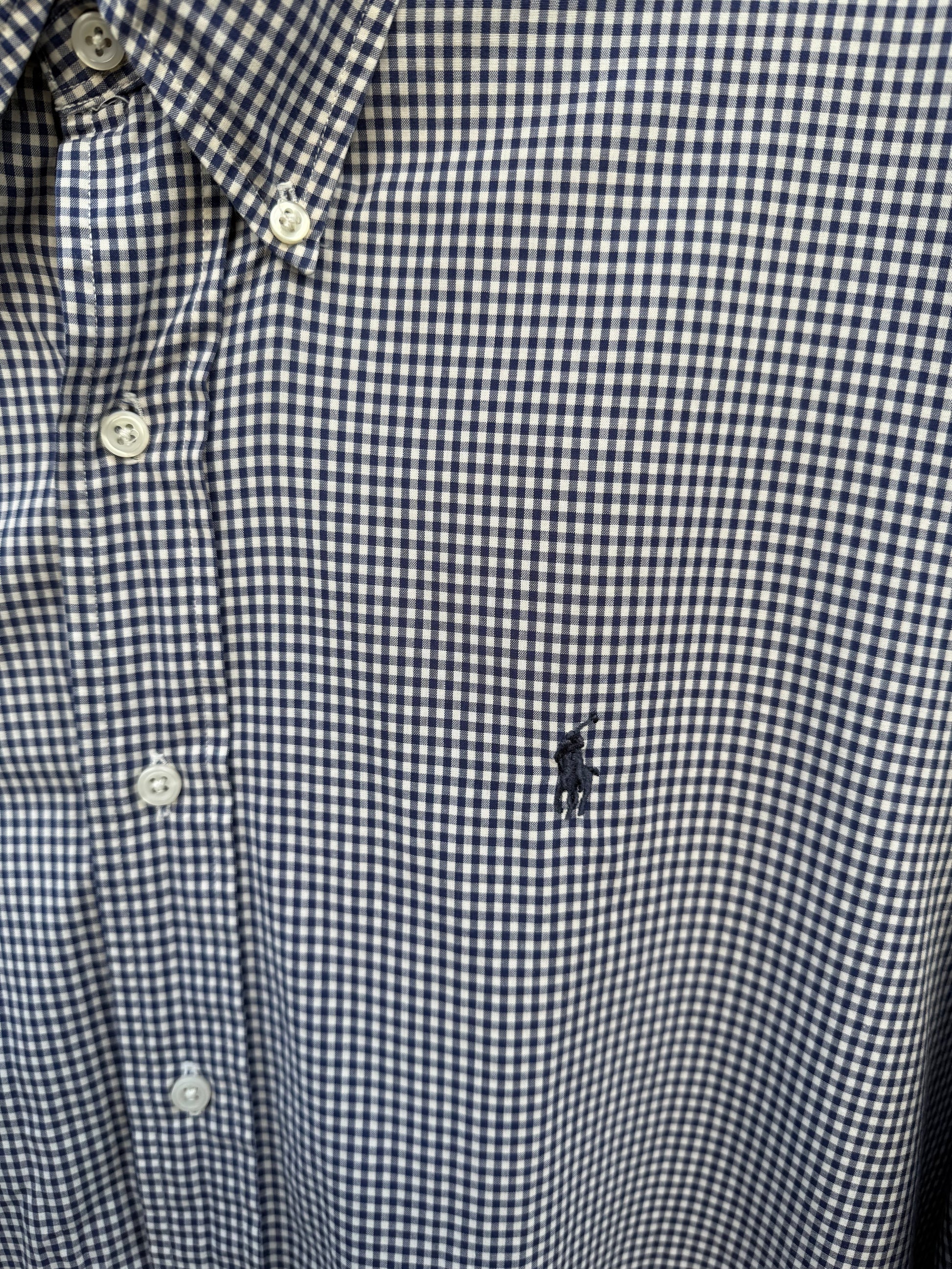 Ralph Lauren | Skjorte | Mørkeblå tern | Large - Re:Junk Vintage