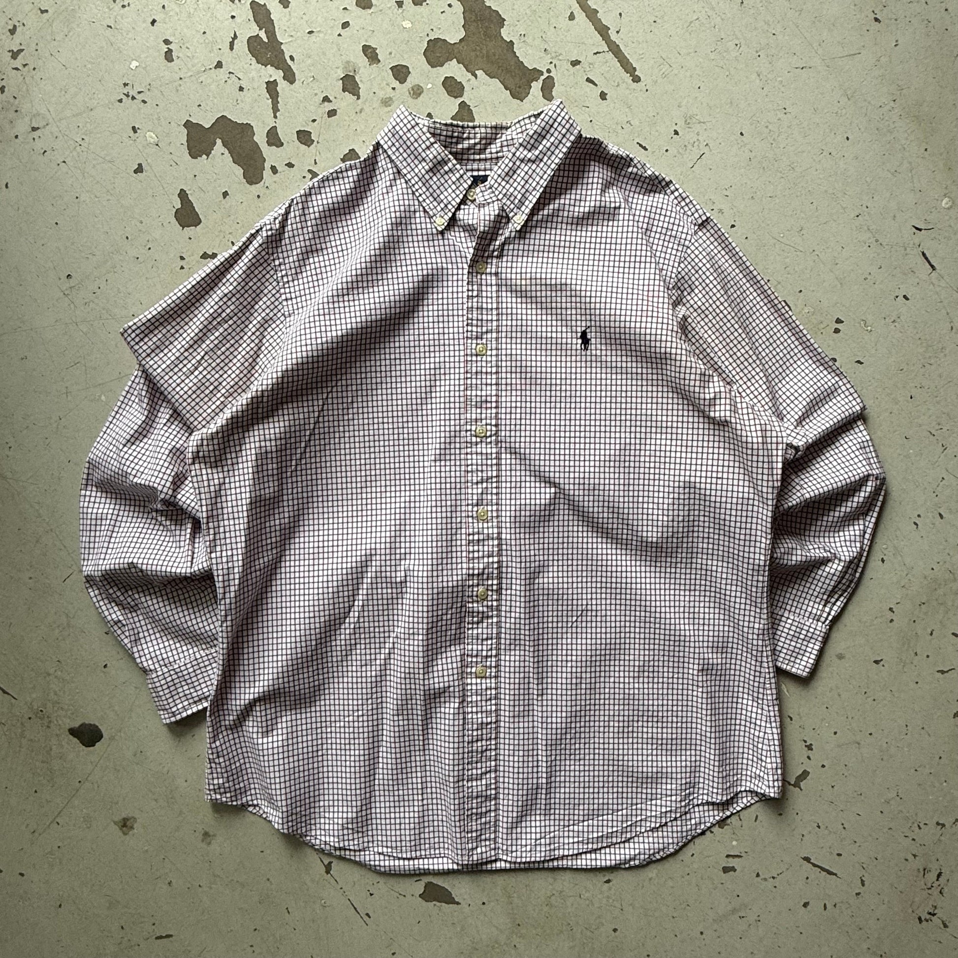 Ralph Lauren | skjorte | rød/hvid/blå tern | XL - Re:Junk Vintage