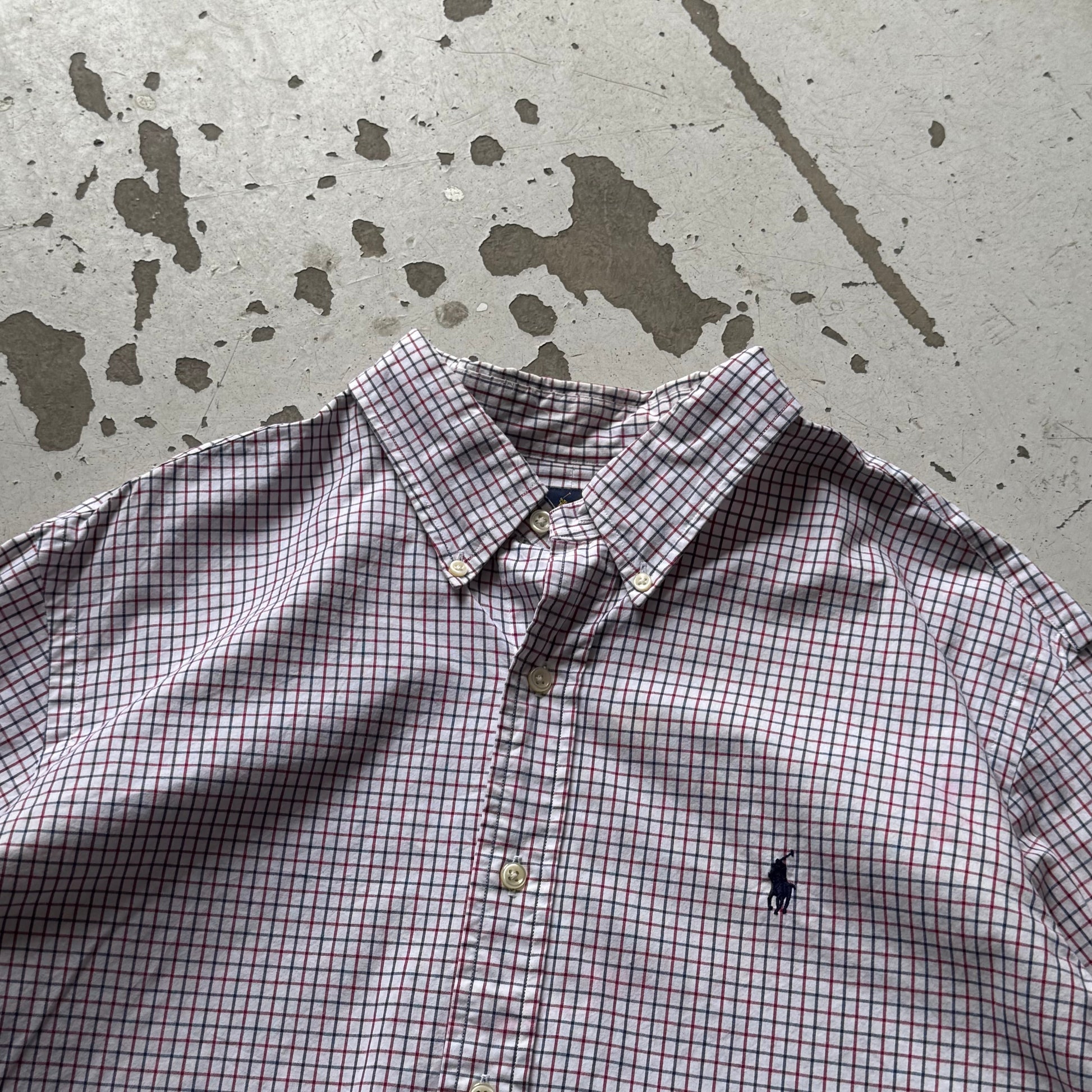 Ralph Lauren | skjorte | rød/hvid/blå tern | XL - Re:Junk Vintage