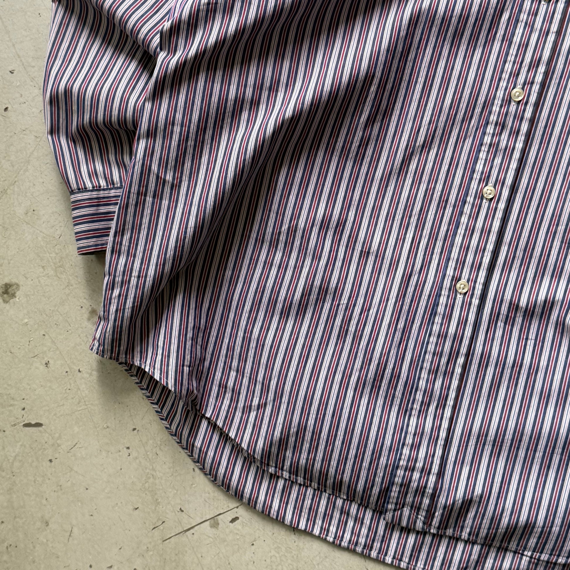 Ralph Lauren | stribet skjorte | rød/blå/hvid | XL - Re:Junk Vintage