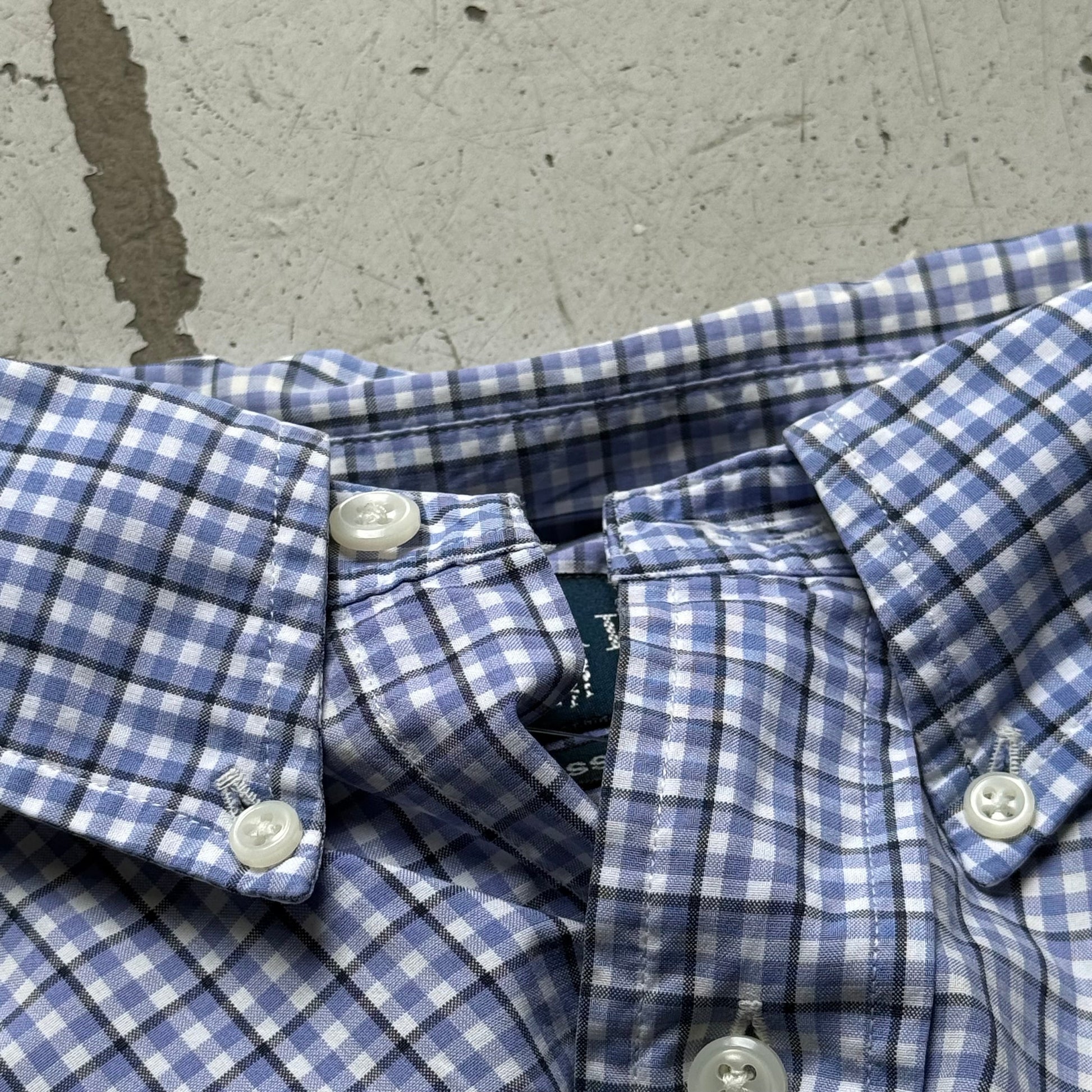 Ralph Lauren | ternet button down skjorte | blå/hvid | L - Re:Junk Vintage
