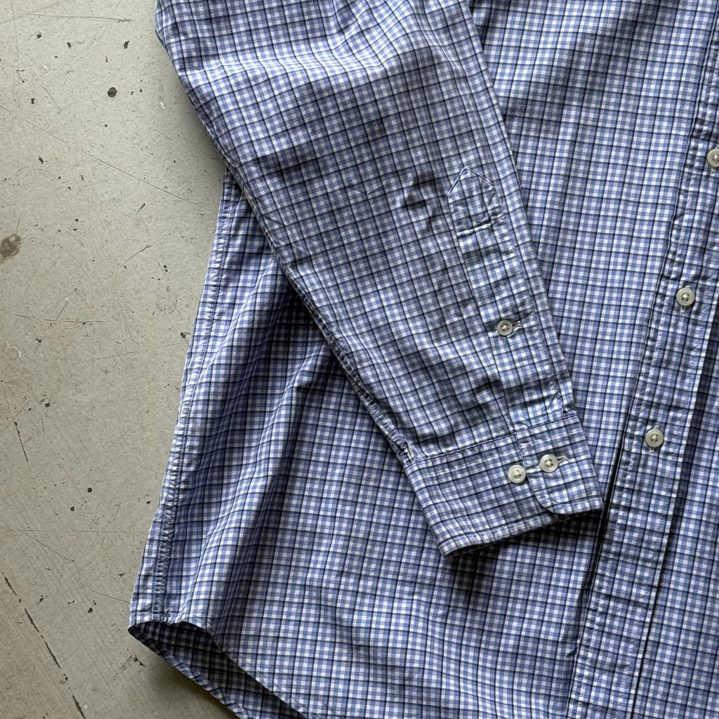 Ralph Lauren | ternet button down skjorte | blå/hvid | L - Re:Junk Vintage