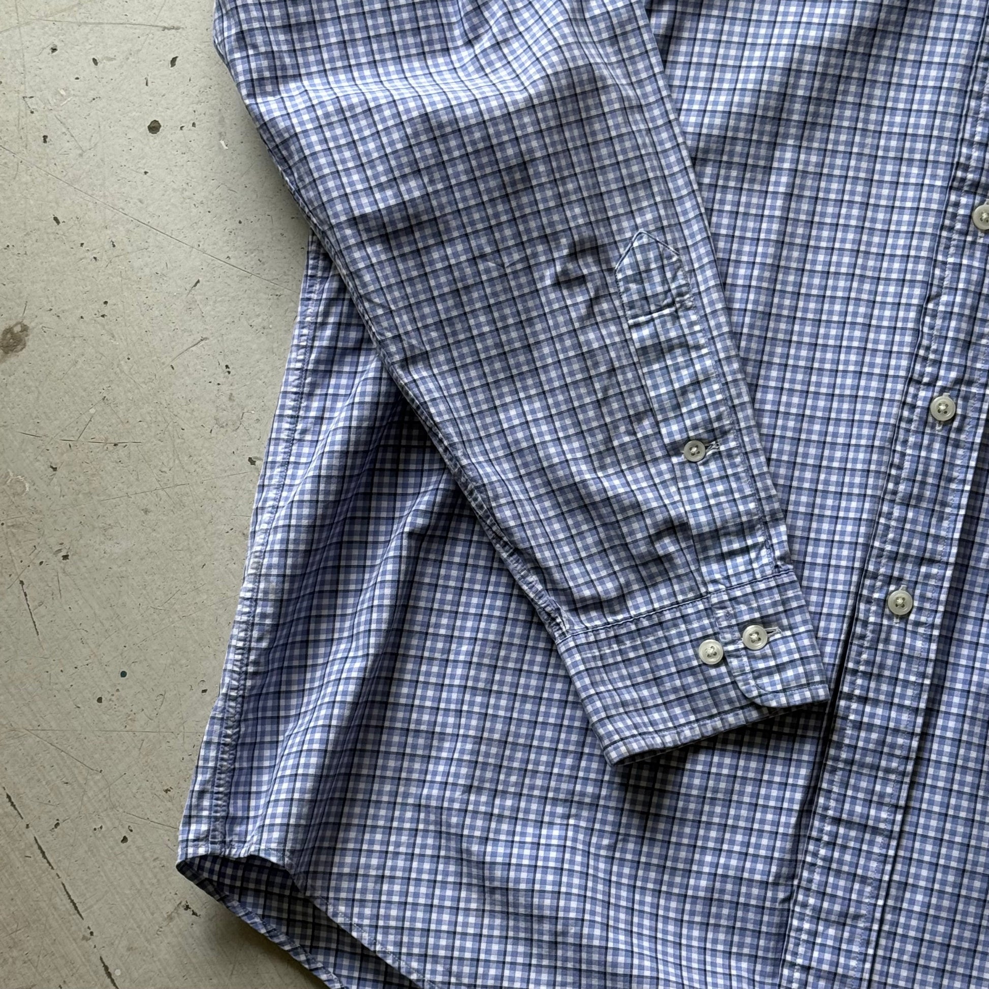 Ralph Lauren | ternet button down skjorte | blå/hvid | L - Re:Junk Vintage