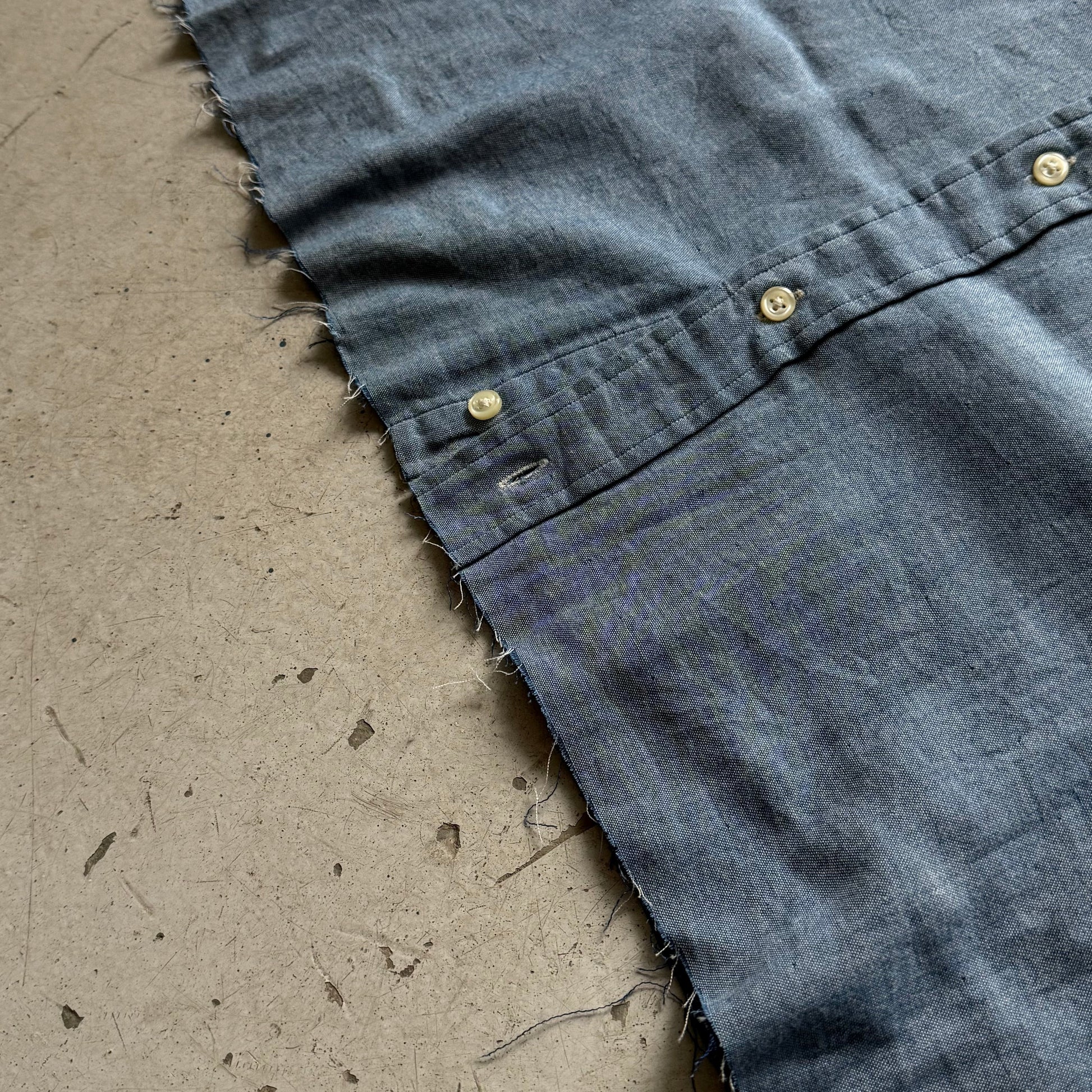 Ralph Lauren upcycled skjorte – kortærmet blå L/XL - Re:Junk Vintage