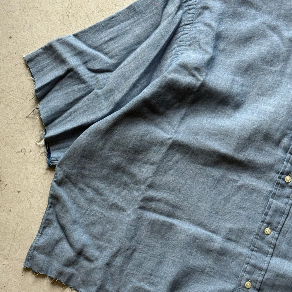 Ralph Lauren upcycled skjorte – kortærmet blå L/XL - Re:Junk Vintage