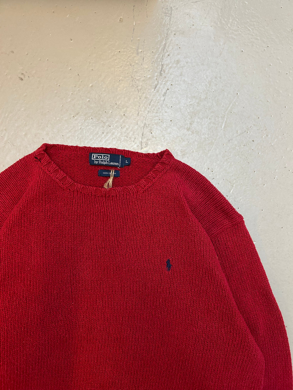 Ralph Lauren Vintage Striktrøje - Large - Re:Junk Vintage