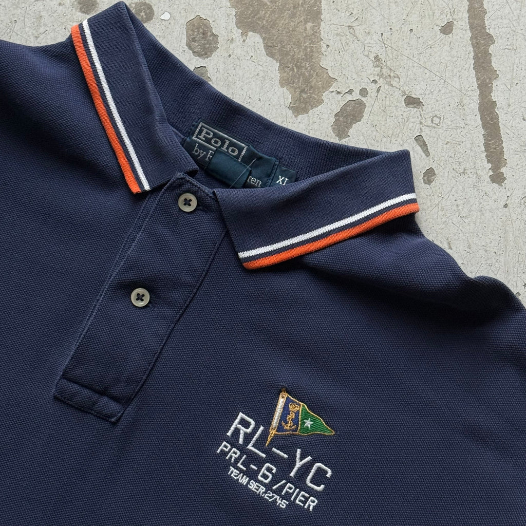Ralph Lauren Yacht Club Polo – Navy – Str. XL – Vintage Look - Re:Junk Vintage