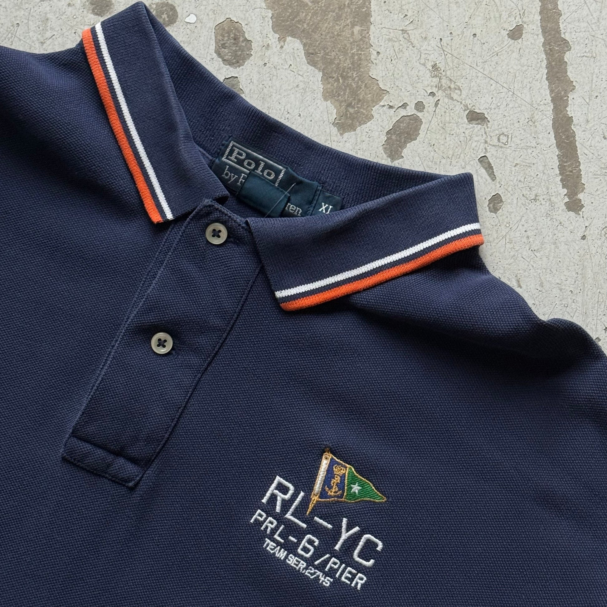 Ralph Lauren Yacht Club Polo – Navy – Str. XL – Vintage Look - Re:Junk Vintage
