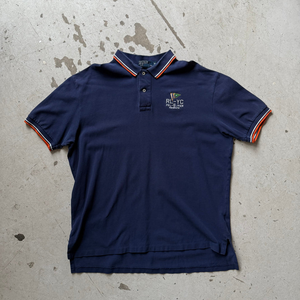 Ralph Lauren Yacht Club Polo – Navy – Str. XL – Vintage Look - Re:Junk Vintage