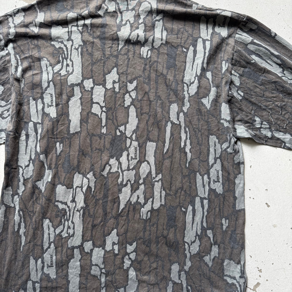 Real Tree | langærmet t-shirt | brun/grå | Large - Re:Junk Vintage