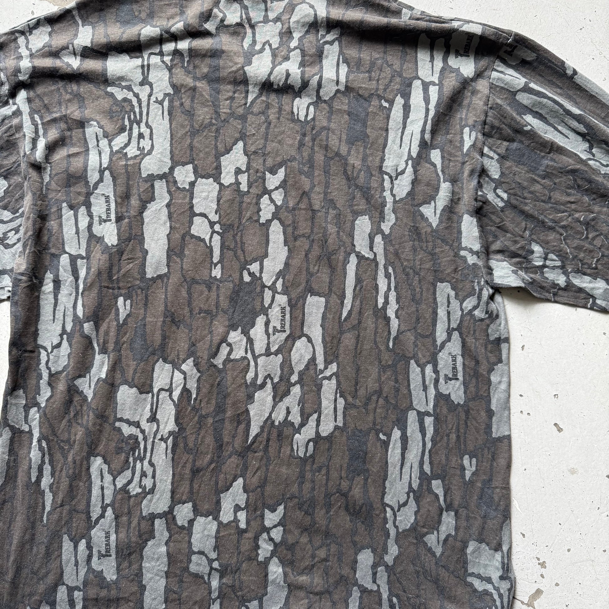 Real Tree | langærmet t-shirt | brun/grå | Large - Re:Junk Vintage