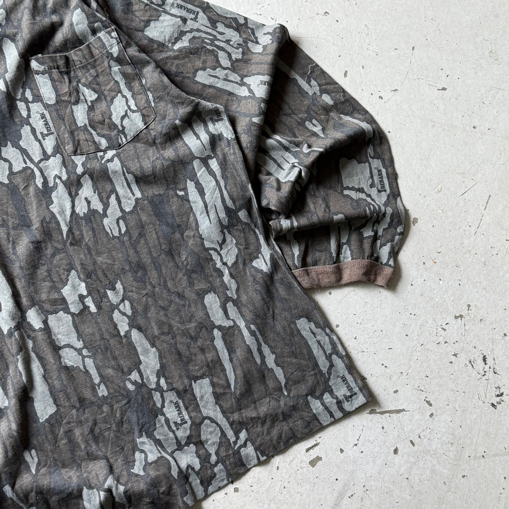 Real Tree | langærmet t-shirt | brun/grå | Large - Re:Junk Vintage