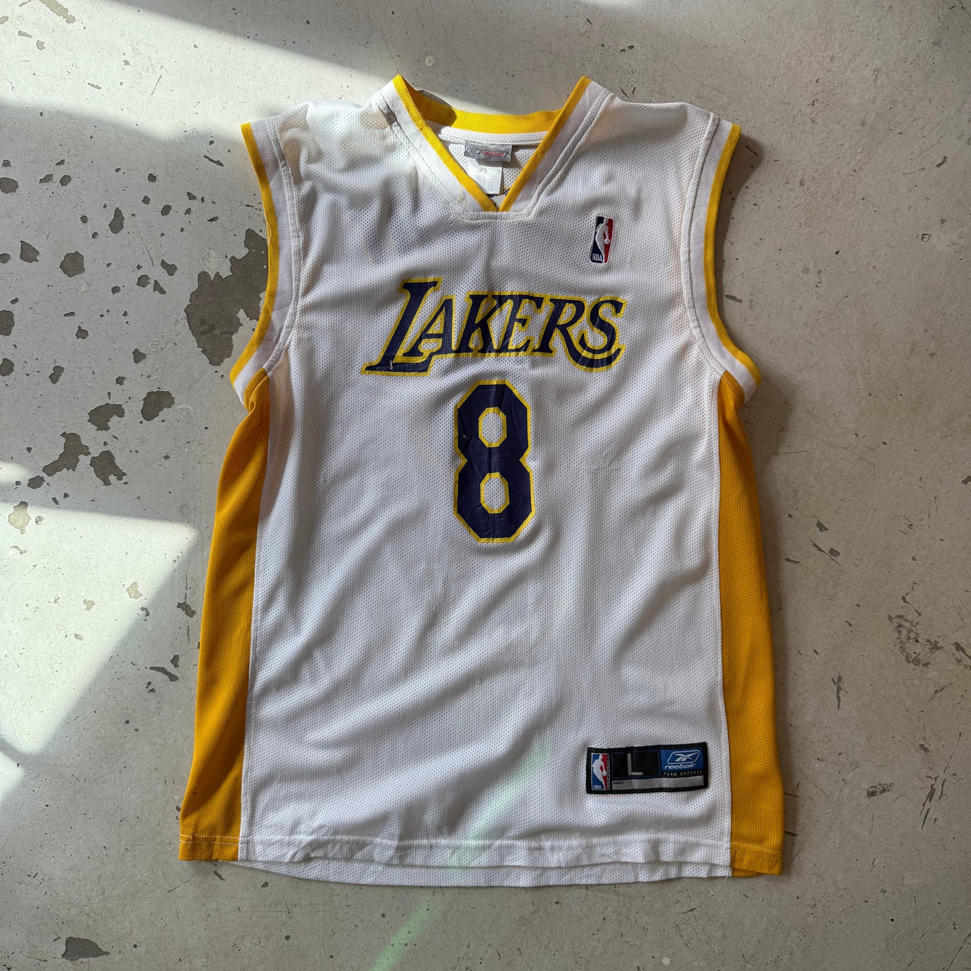 Reebok | Los Angeles Lakers Bryant 8 | hvid| L - Re:Junk Vintage