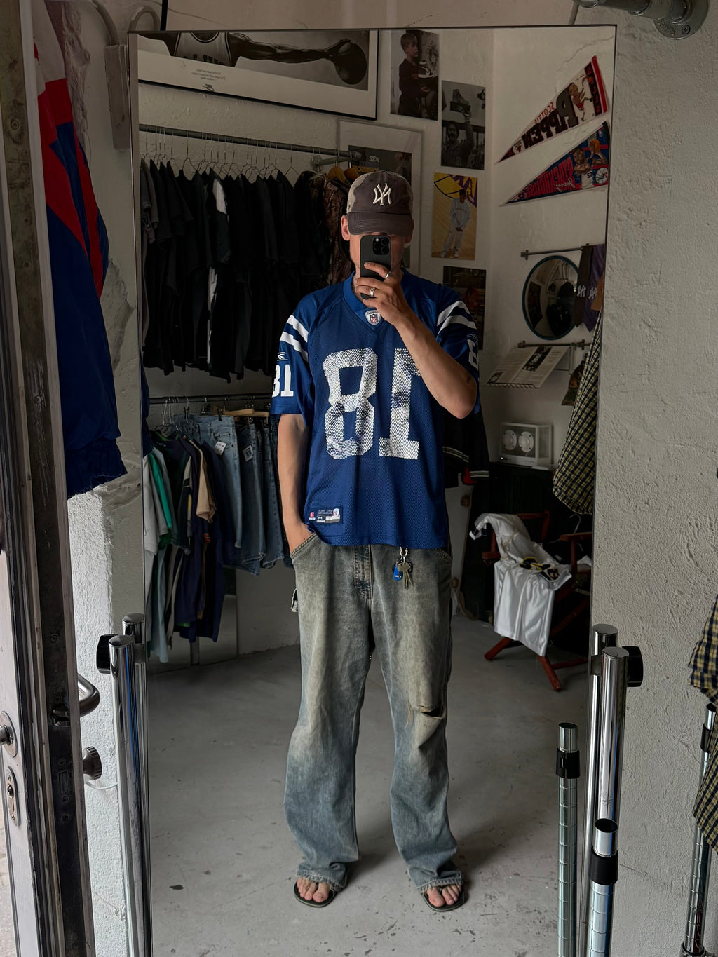 Reebok | Peyton Manning | Blå | M - Re:Junk Vintage