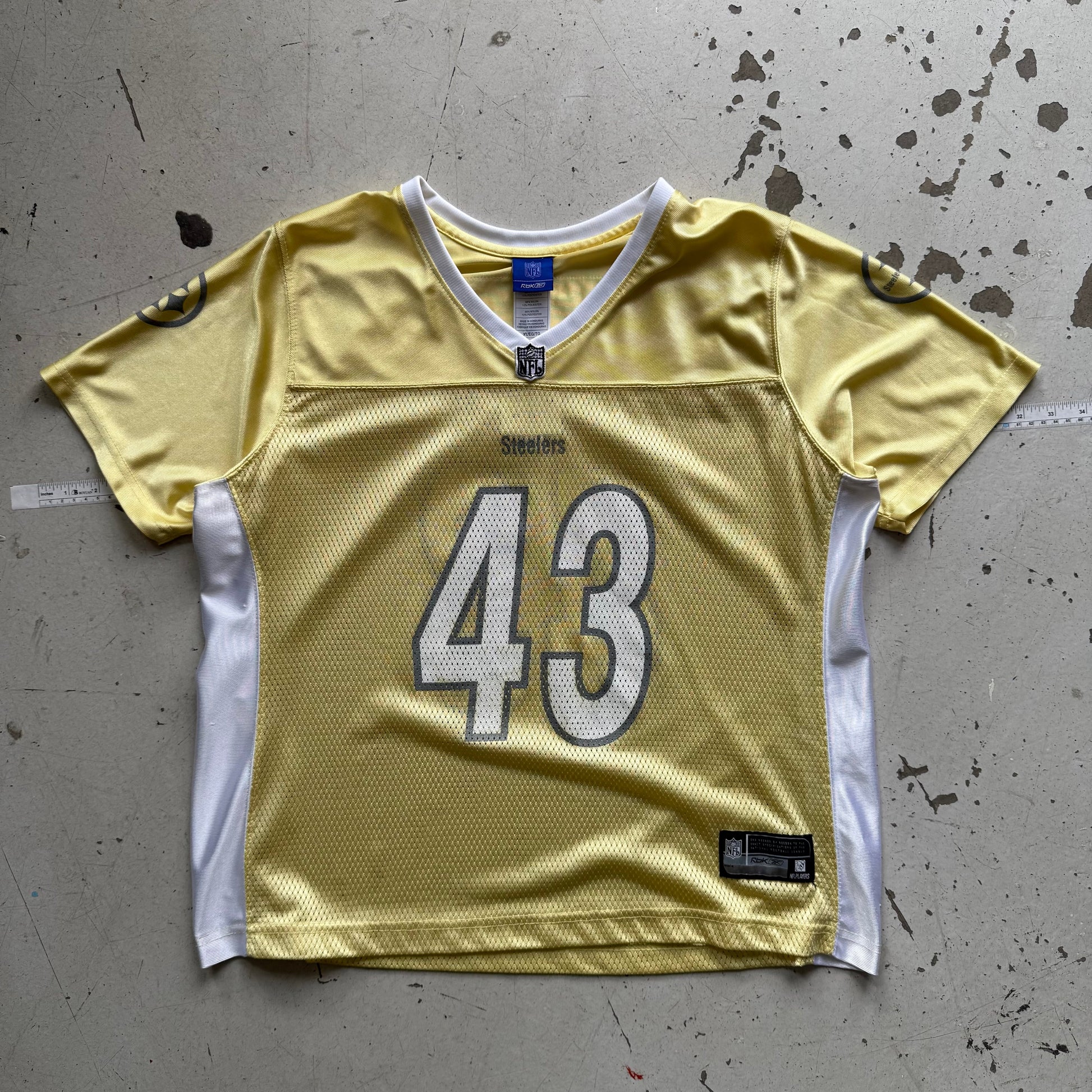 Reebok | Pittsburgh Steelers Polamalu 43 NFL jersey | gul | XL - Re:Junk Vintage