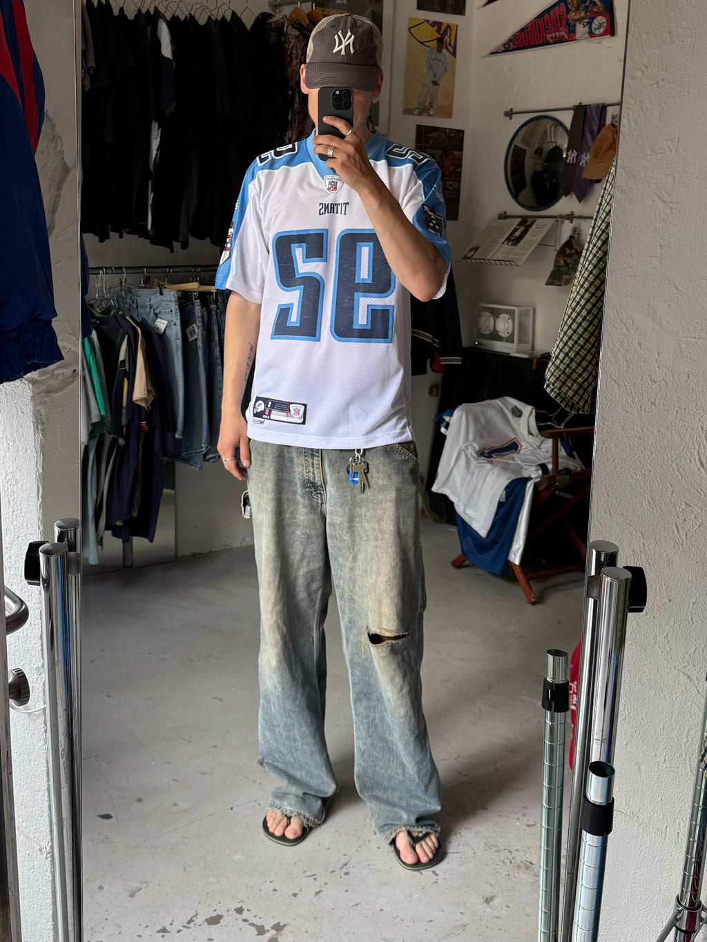 Reebok | Tennessee Titans Haynesworth 92 NFL jersey | hvid/blå | M - Re:Junk Vintage