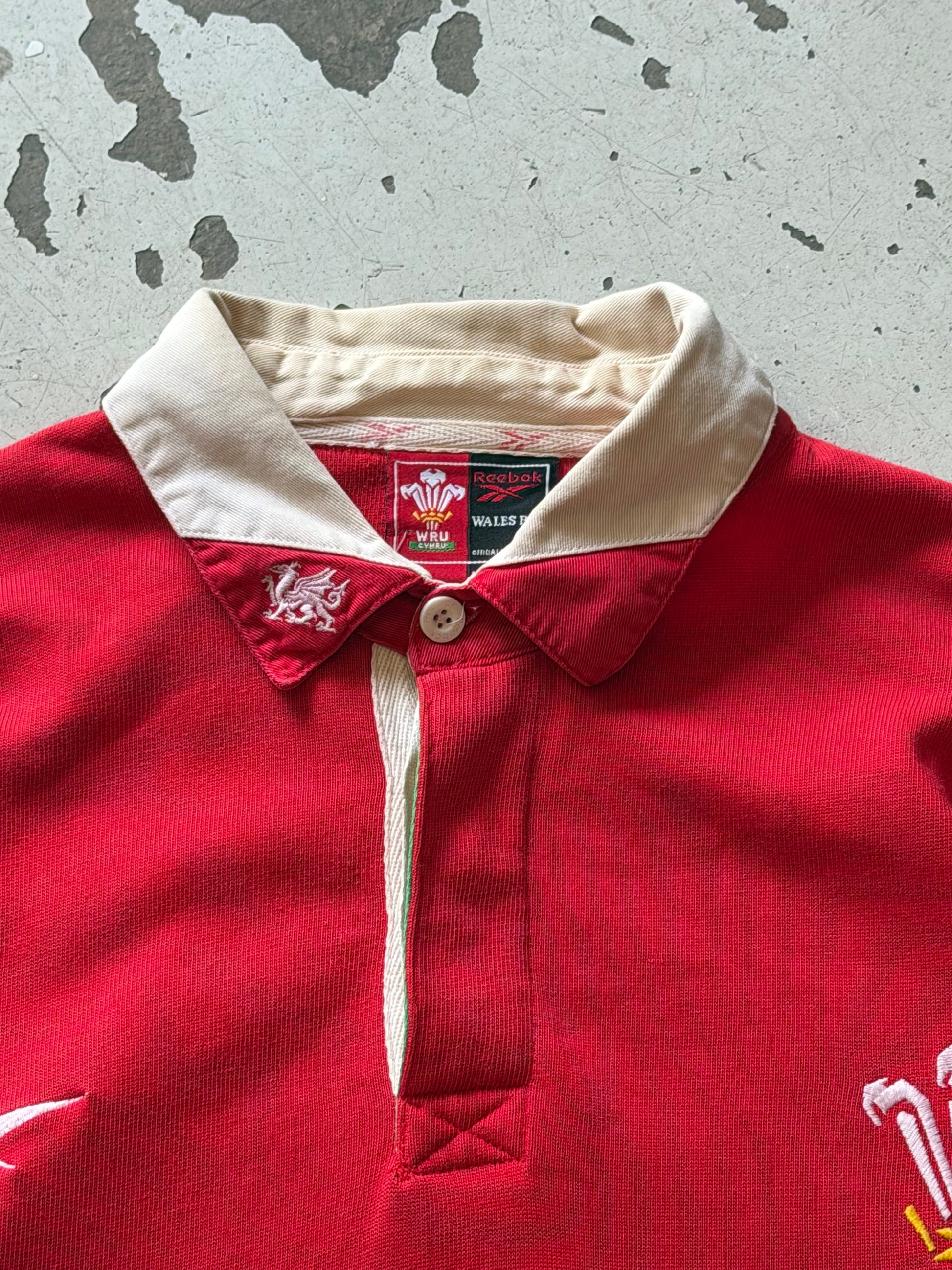 Reebok | Wales rugby trøje | rød | XL - Re:Junk Vintage