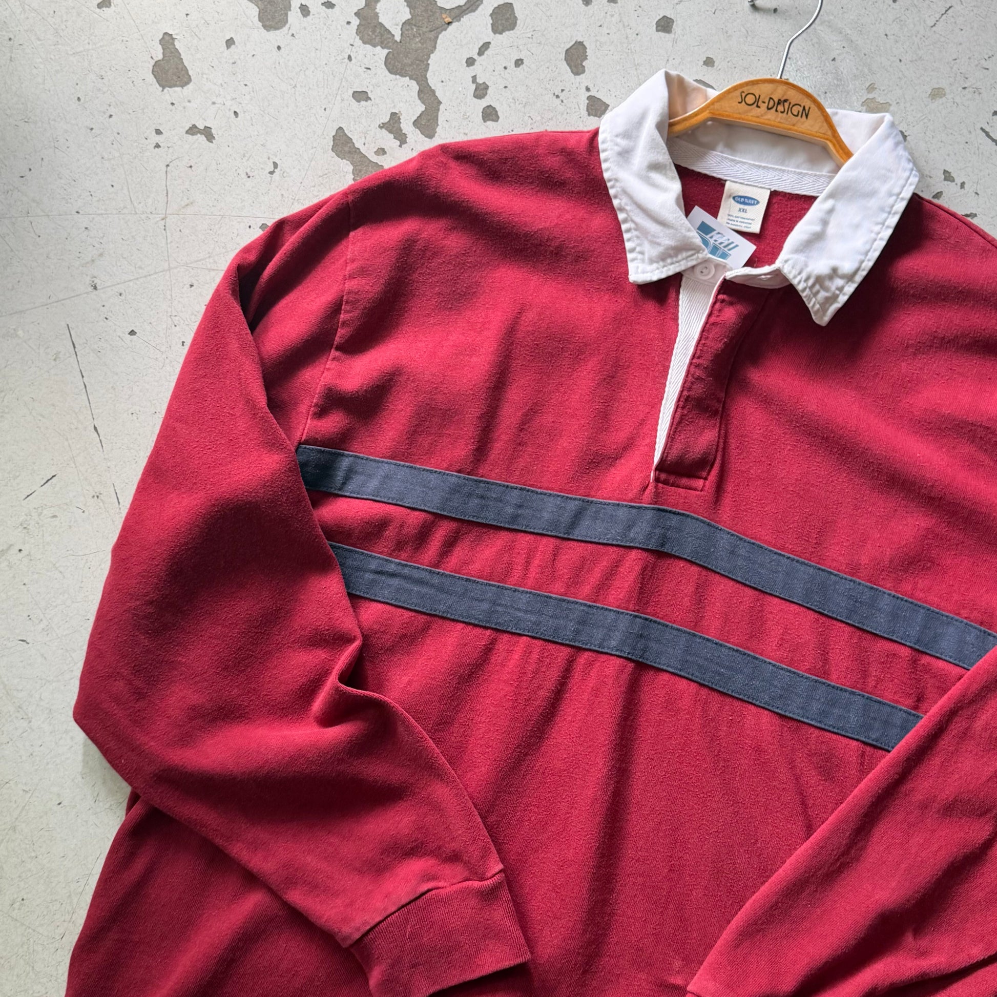 Rugby polo | OldNavy | rød| XXL - Re:Junk Vintage