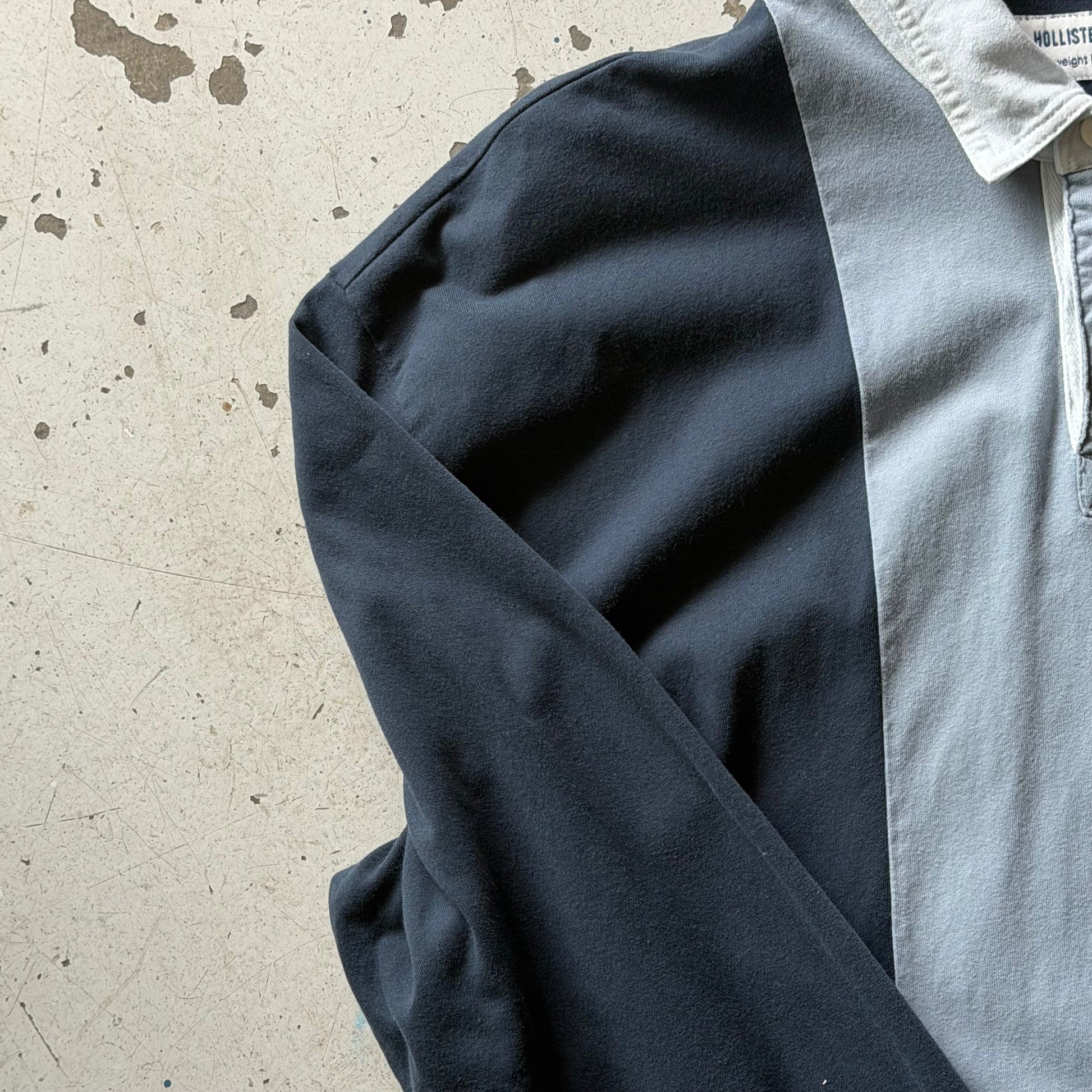 Rugby polo | stribet | blå/grøn | L - Re:Junk Vintage