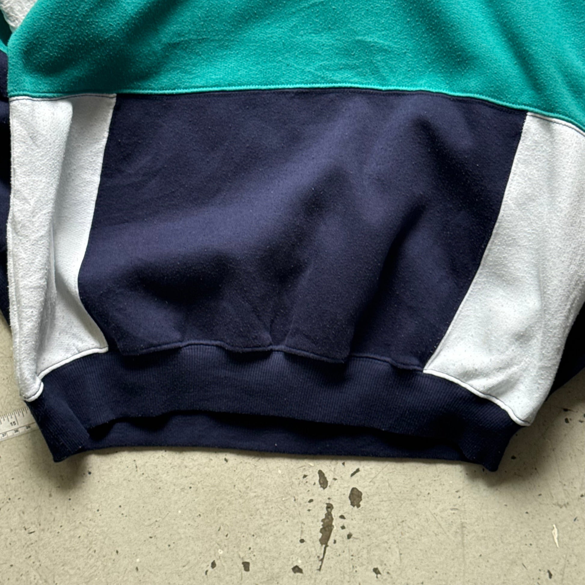Rugby trøje | Hvid/navy | M - Re:Junk Vintage