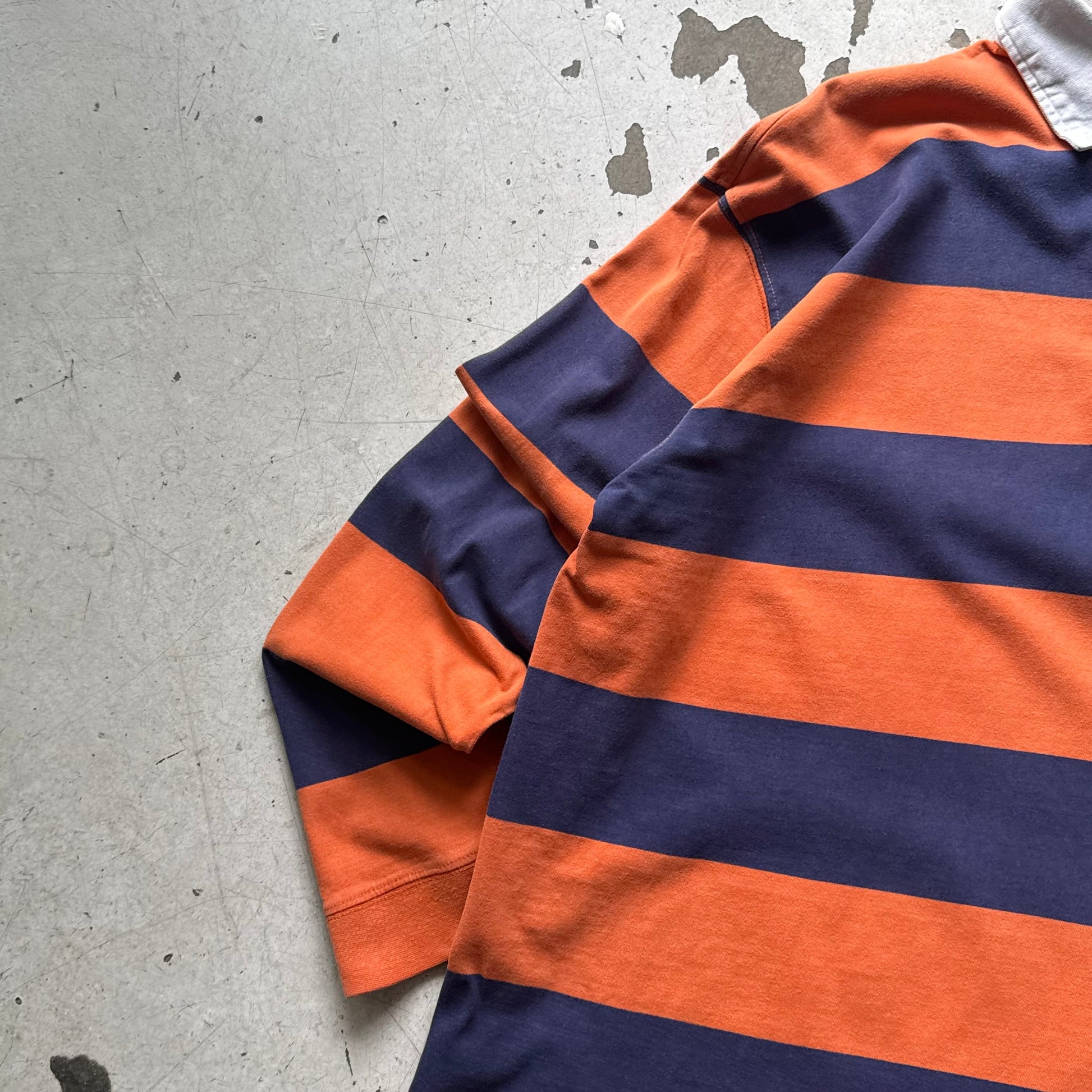Rugby trøje | orange/navy | M - Re:Junk Vintage