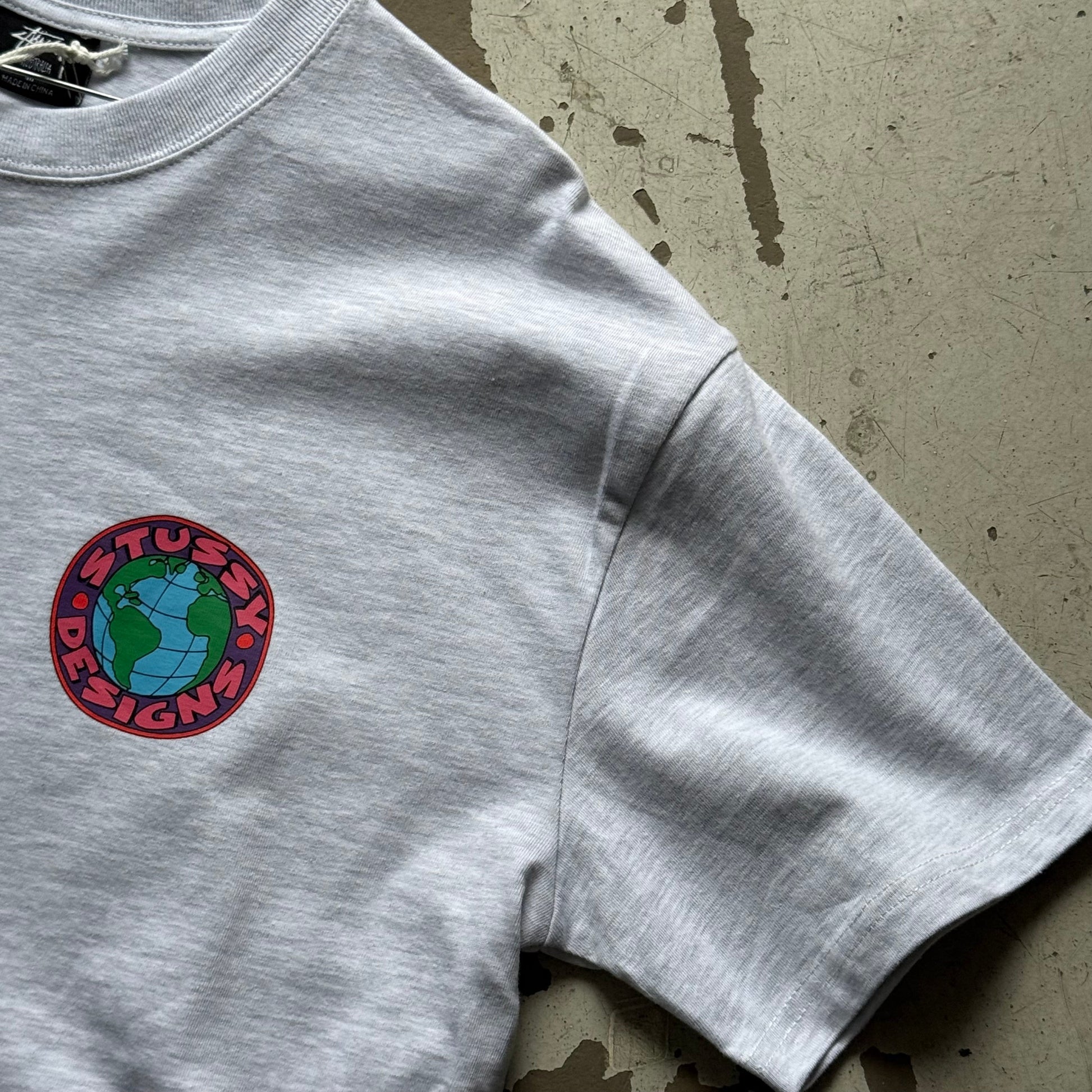 Stussy Deadstock T-shirt | Vintage | Grå | Medium - Re:Junk Vintage