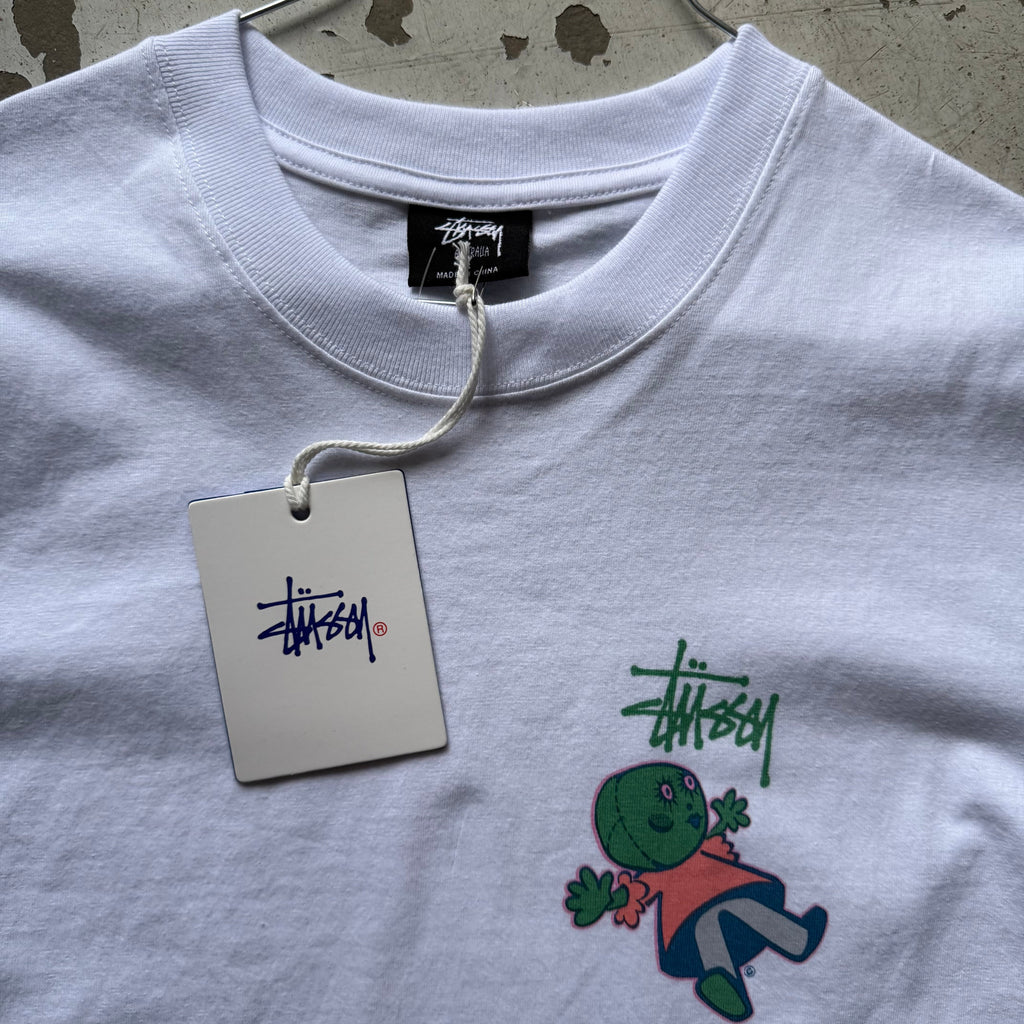 Stussy Deadstock T-shirt | Vintage | Hvid | Small (Kopi) - Re:Junk Vintage