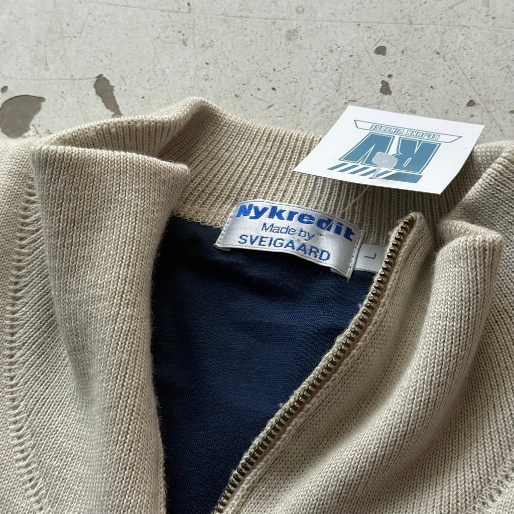 Sveigaard | 1/4 zip sweatshirt | beige | large - Re:Junk Vintage