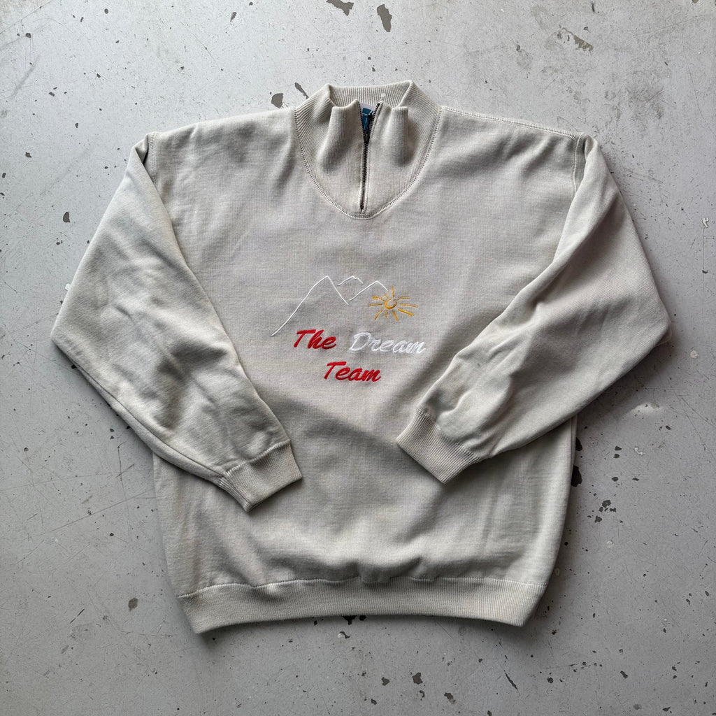 Sveigaard | 1/4 zip sweatshirt | beige | large - Re:Junk Vintage