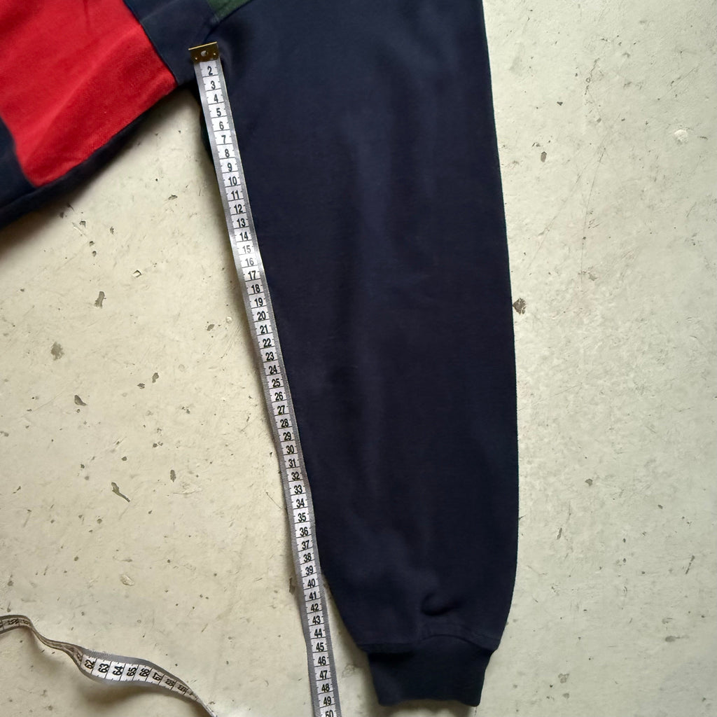 Tommy Hilfiger rugby polo vintage langærmet – navy/grøn/rød – S/M - Re:Junk Vintage