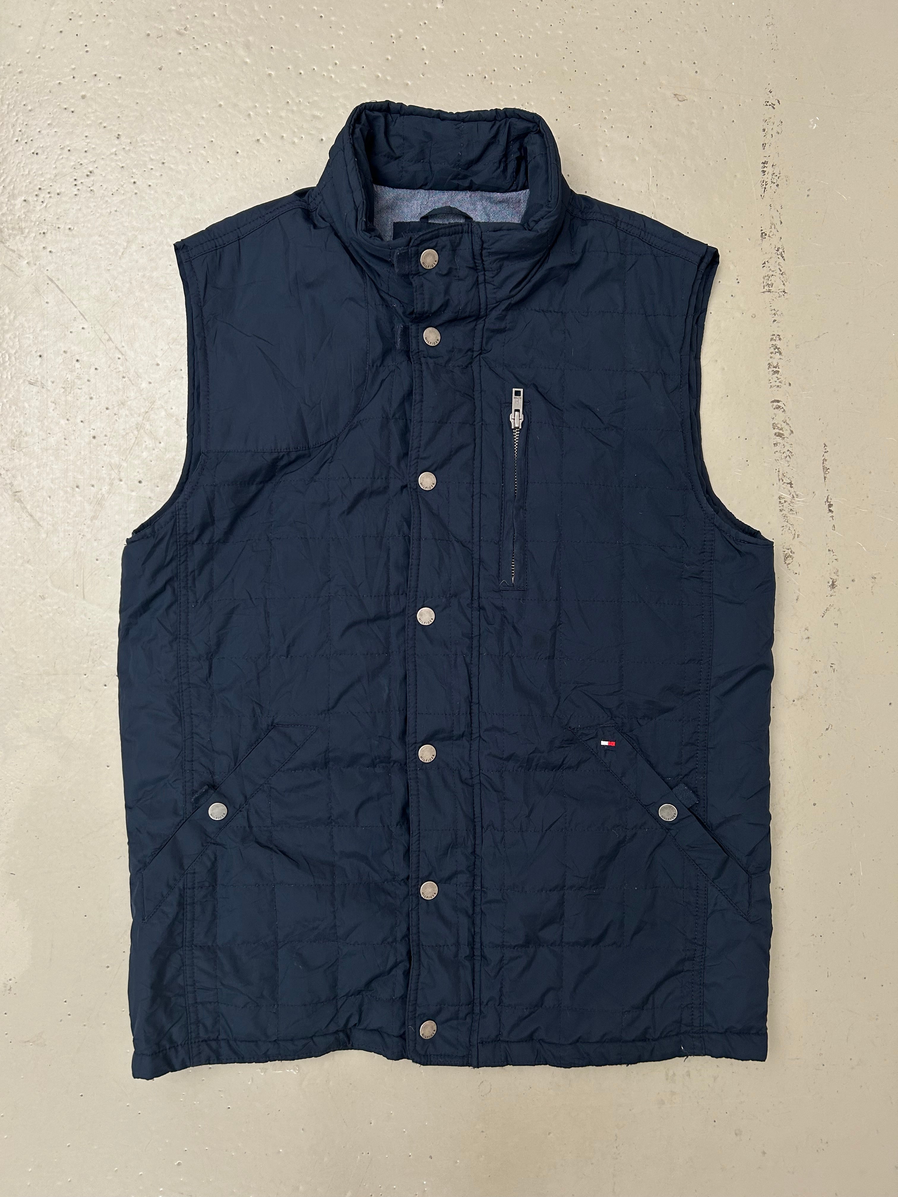 Vintage Tommy Hilfiger Quilted Vest – Navy Essential