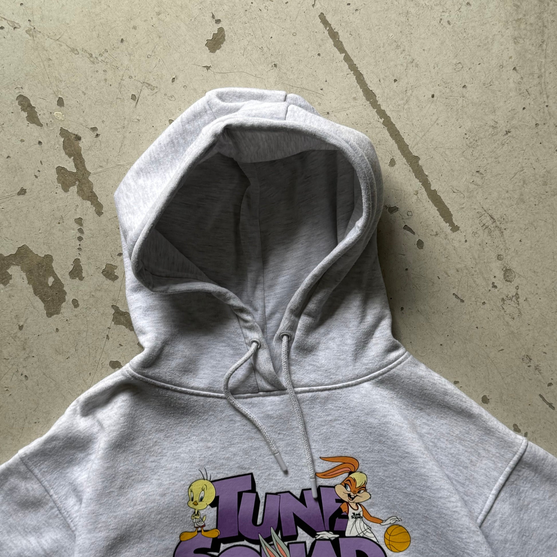 Tune Squad Hoodie Grå – Space Jam Looney Tunes Vintage (Small) - Re:Junk Vintage