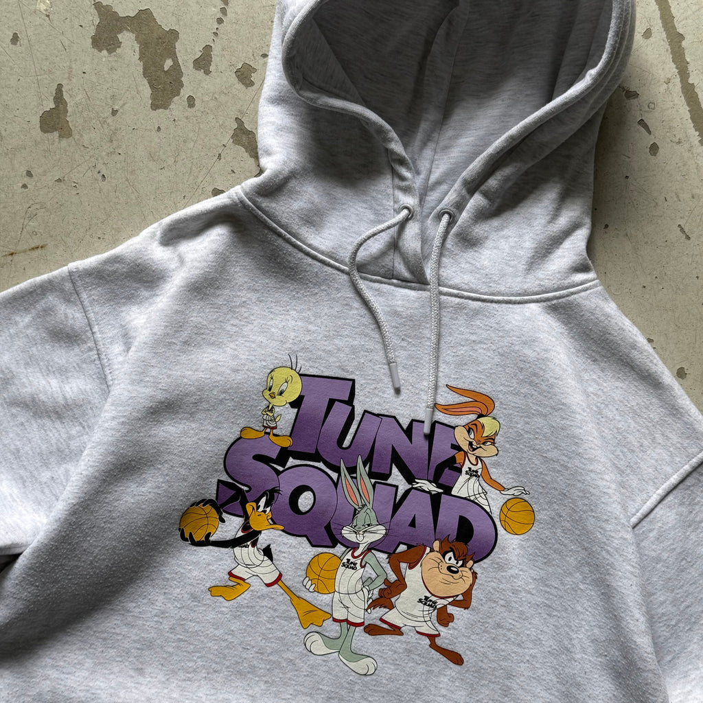 Tune Squad Hoodie Grå – Space Jam Looney Tunes Vintage (Small) - Re:Junk Vintage