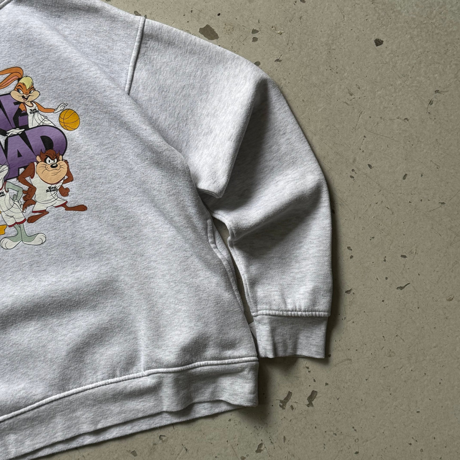 Tune Squad Hoodie Grå – Space Jam Looney Tunes Vintage (Small) - Re:Junk Vintage